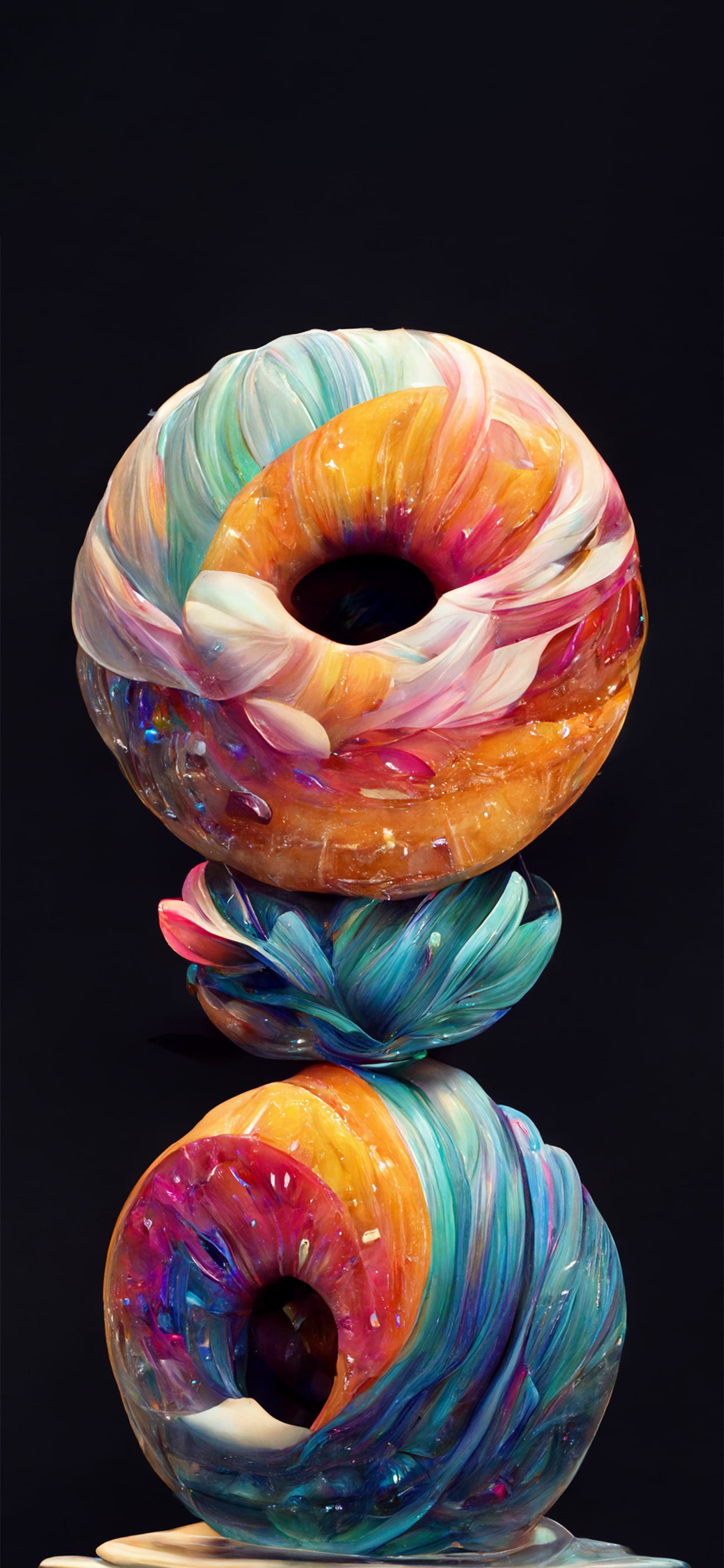 Swirling Donut Stack - Pro phone wallpaper