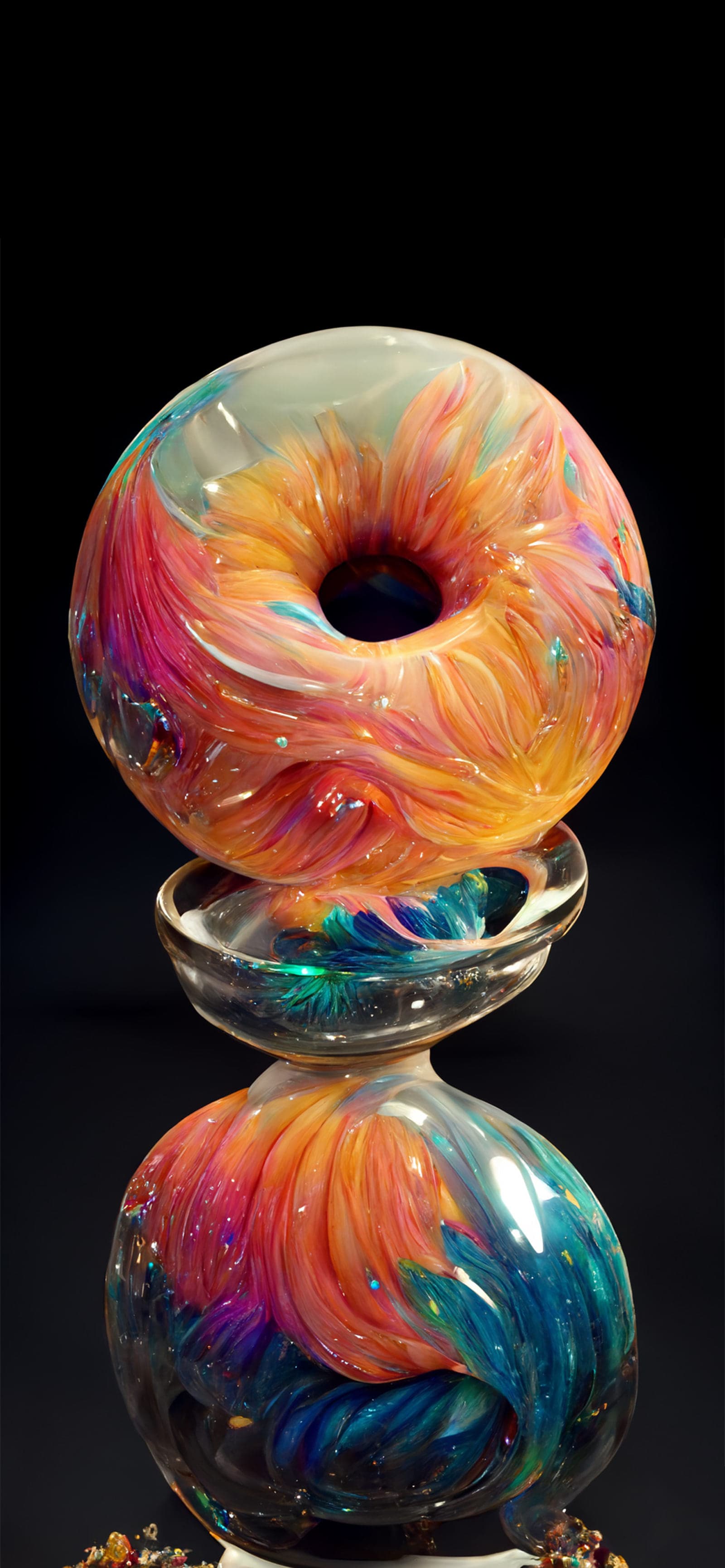 Translucent Donut Totem - Pro phone wallpaper