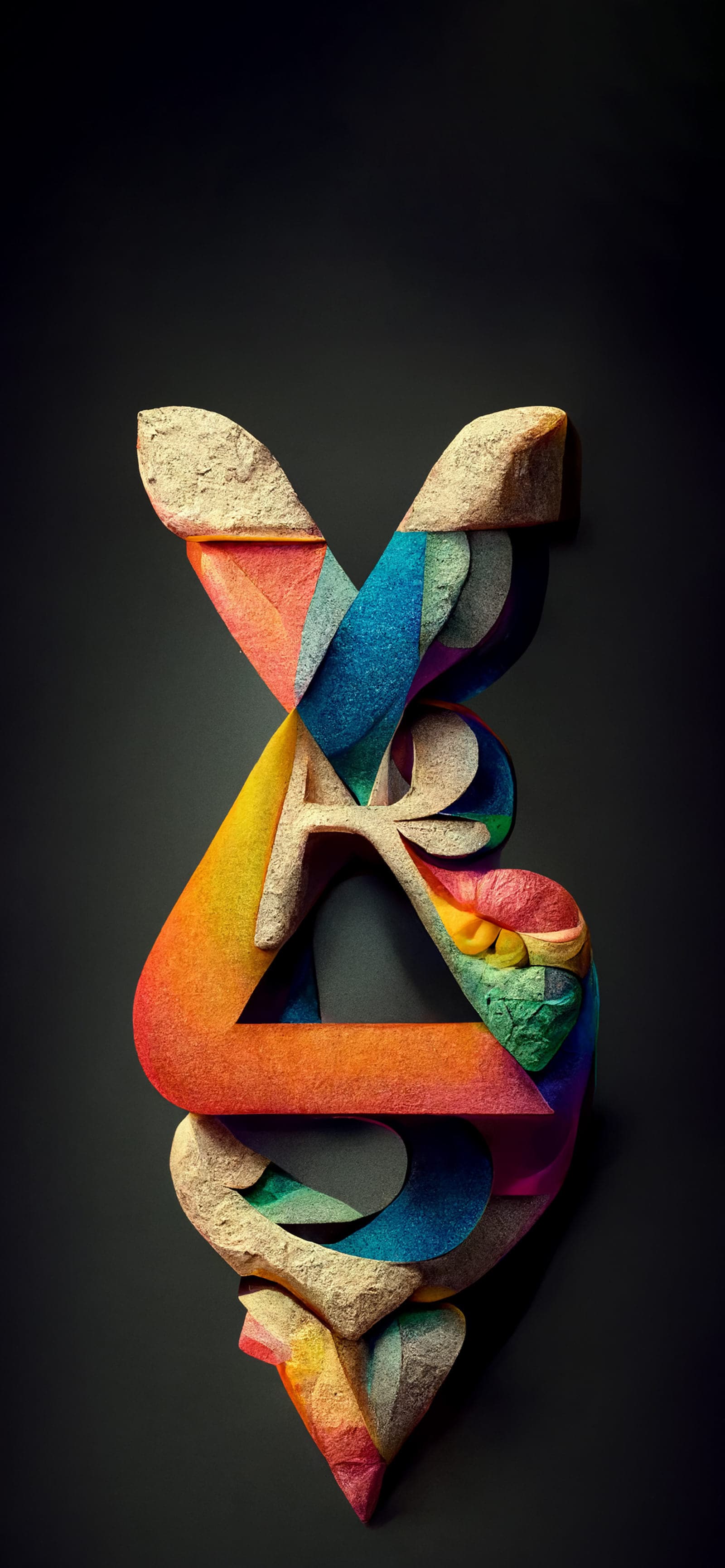 Abstract Paper Sculpture - Pro phone wallpaper