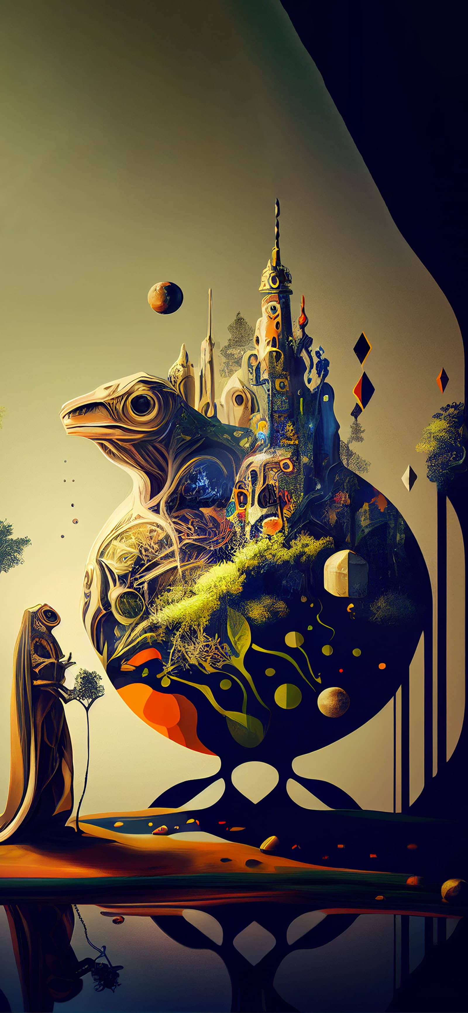 Surreal World Tree - Pro phone wallpaper