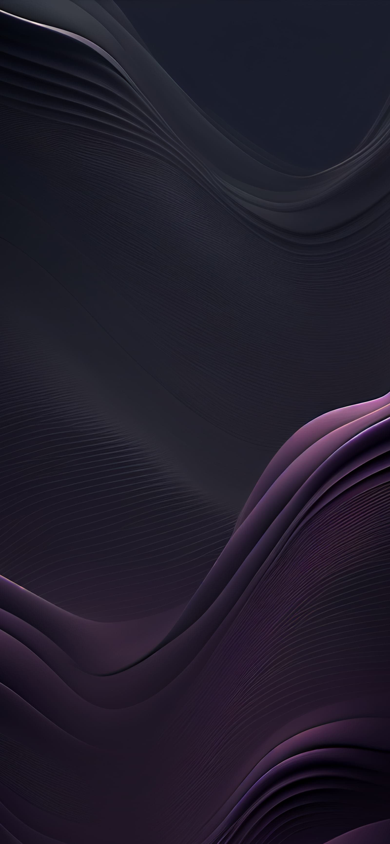 Dark Purple Waves - Pro phone wallpaper