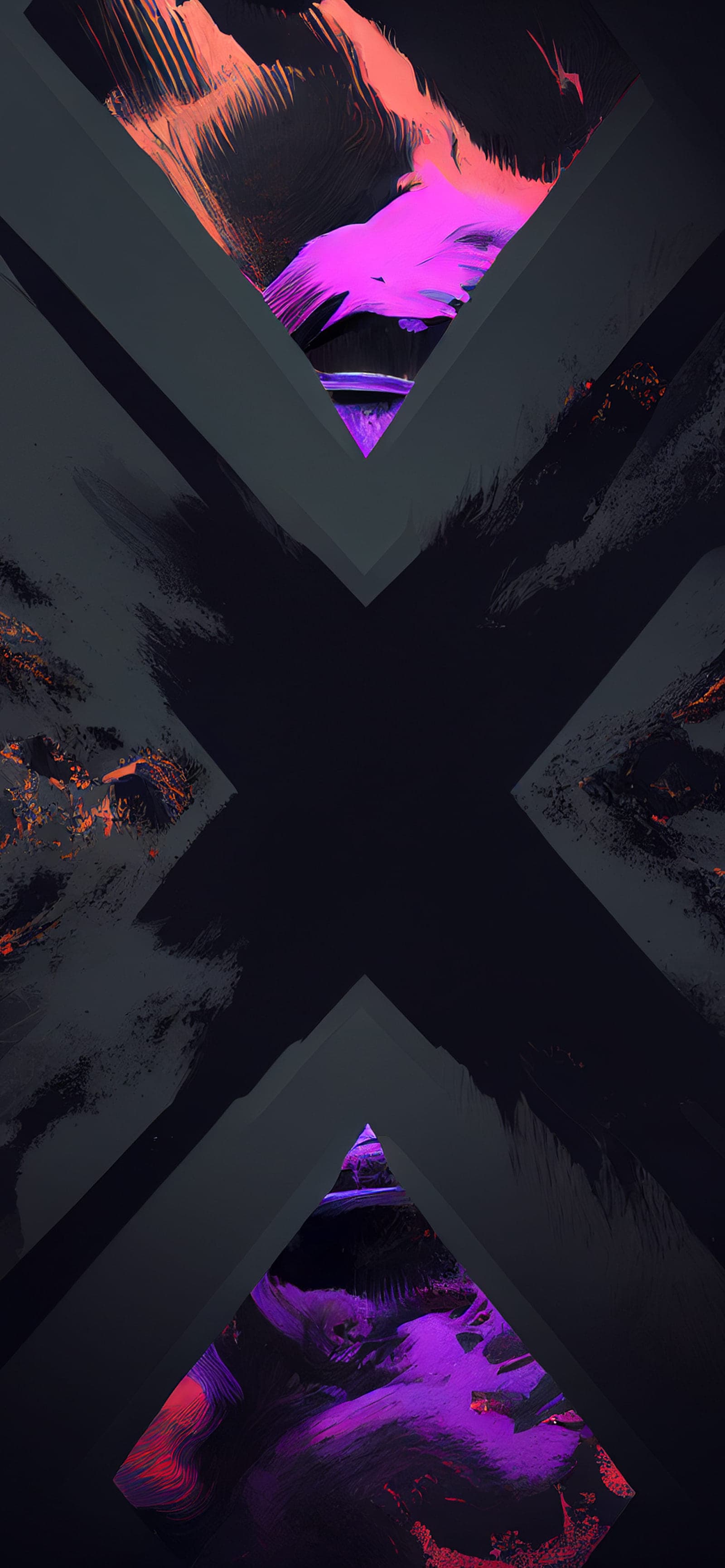 Geometric Purple Portal - Pro phone wallpaper