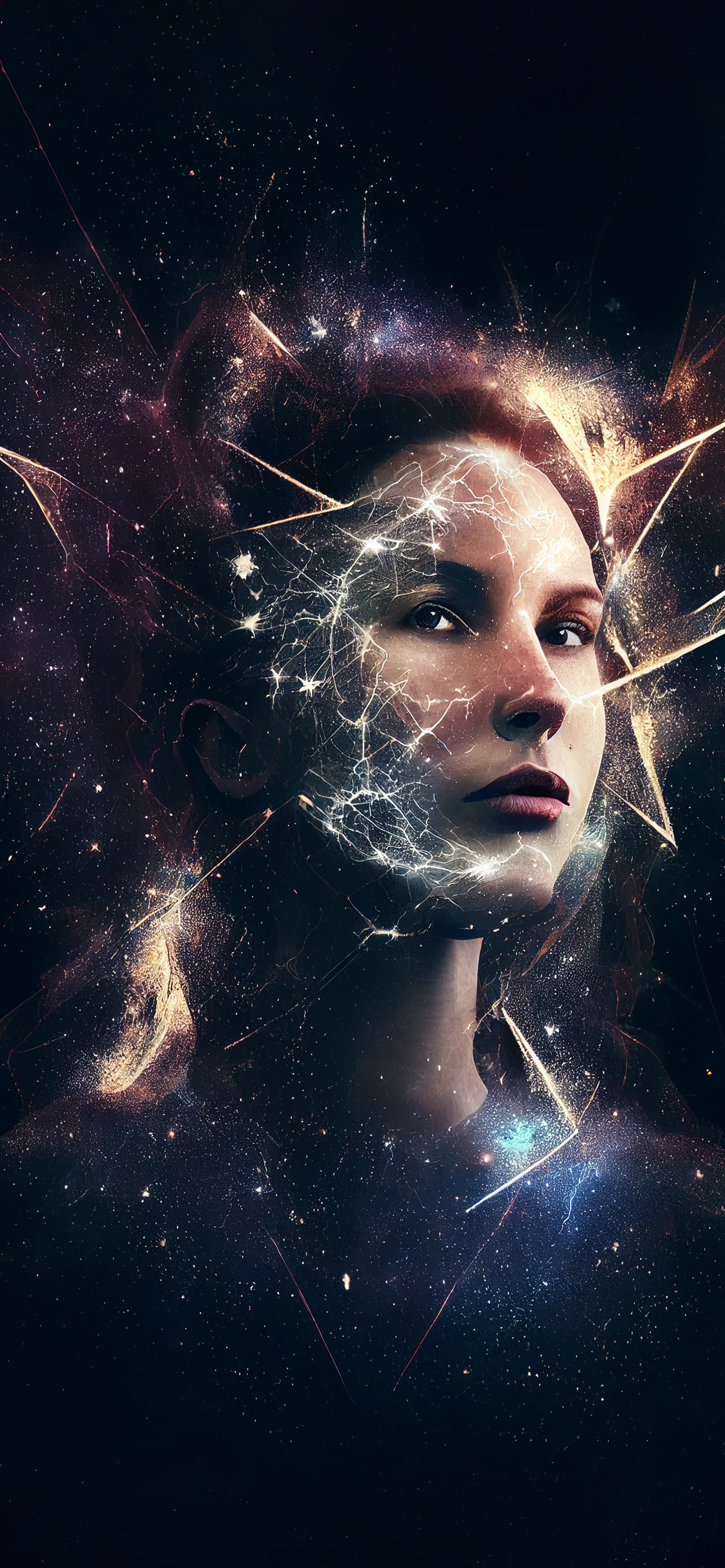 Cosmic Mind Portrait - Pro phone wallpaper