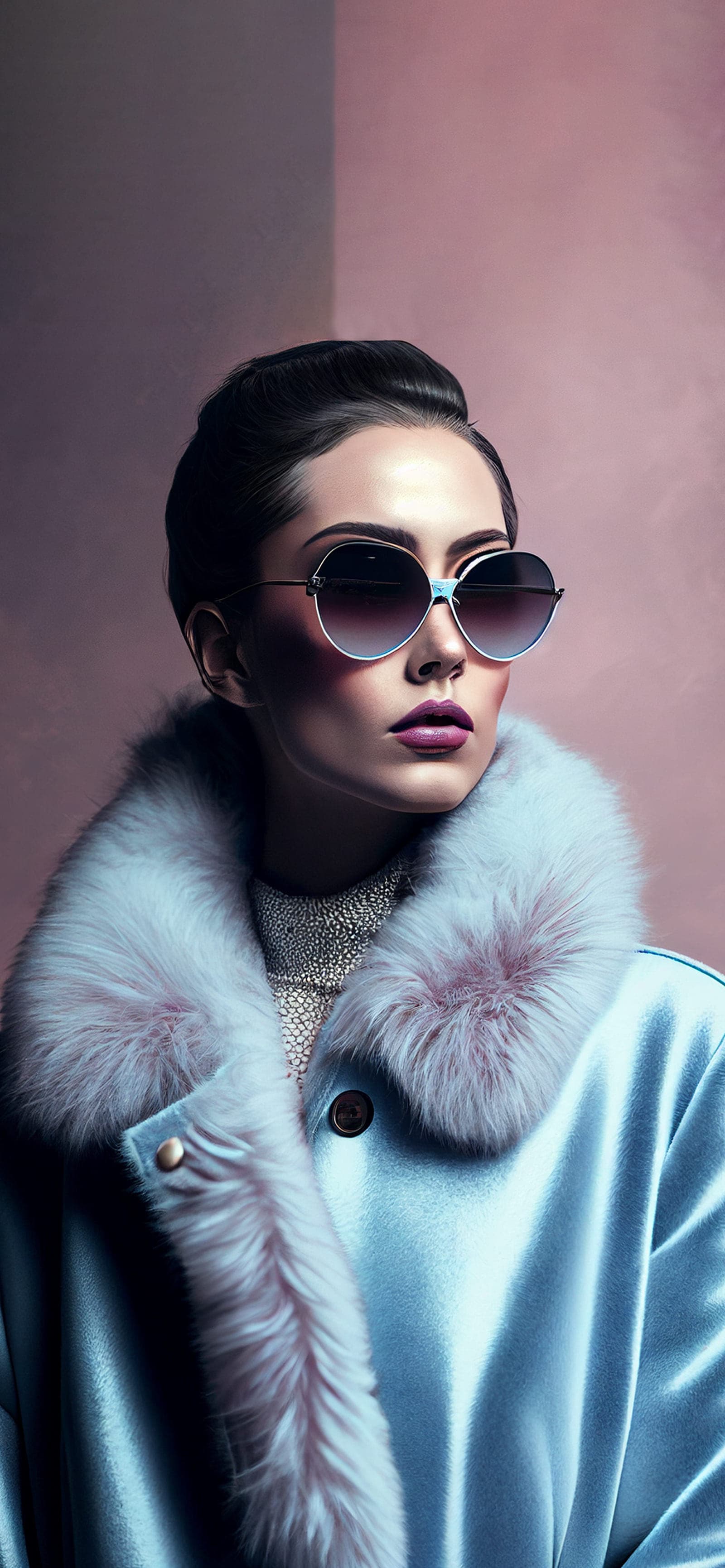 Retro Glamour Portrait - Pro phone wallpaper