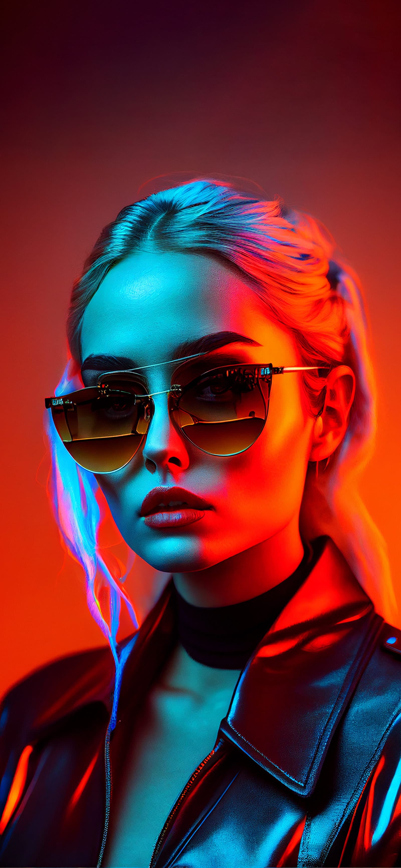 Cyberpunk Girl Portrait - Pro phone wallpaper