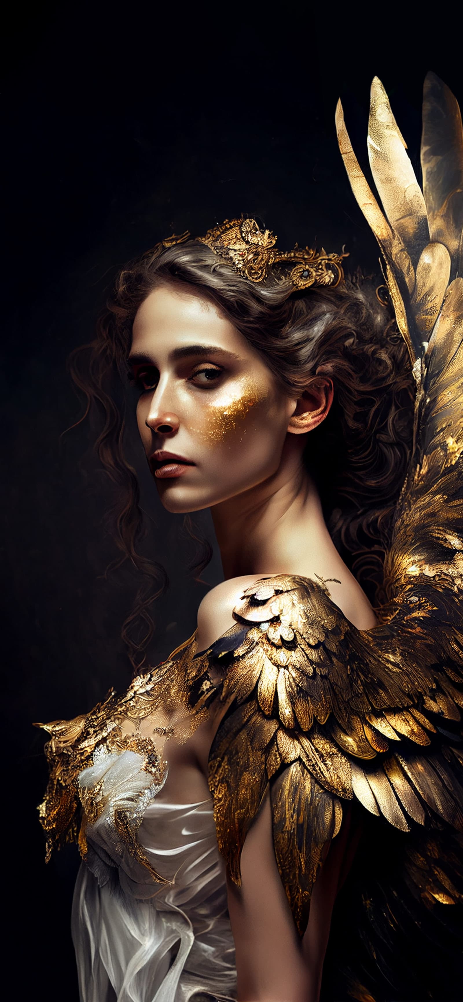 Golden Angel - Pro phone wallpaper