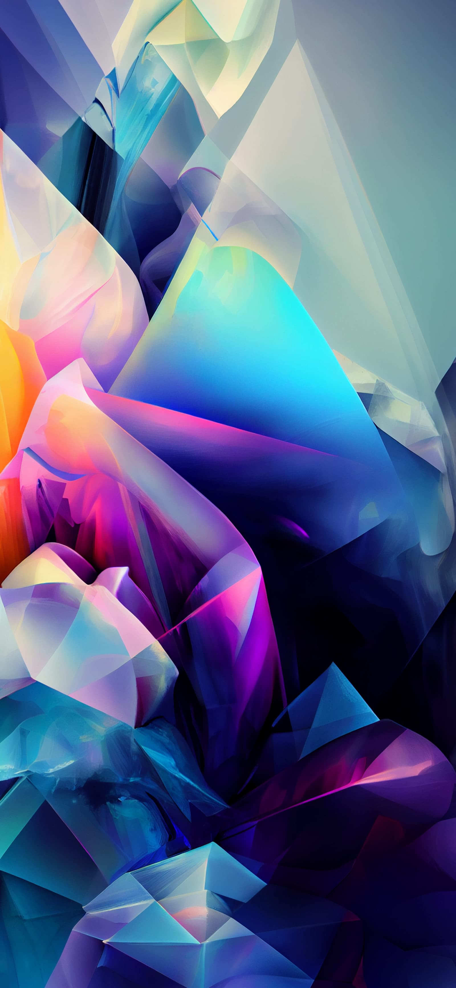 Geometric Crystal Shards - Pro phone wallpaper