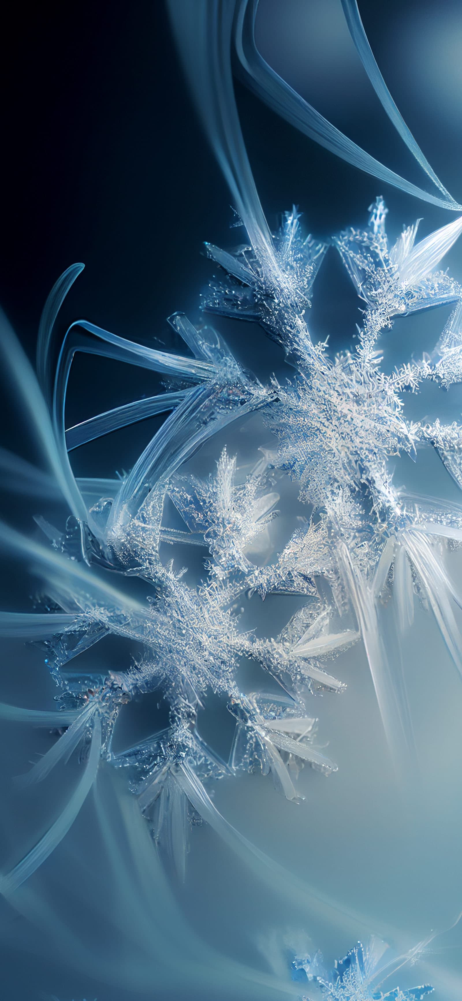 Icy Snowflake Art - Pro phone wallpaper