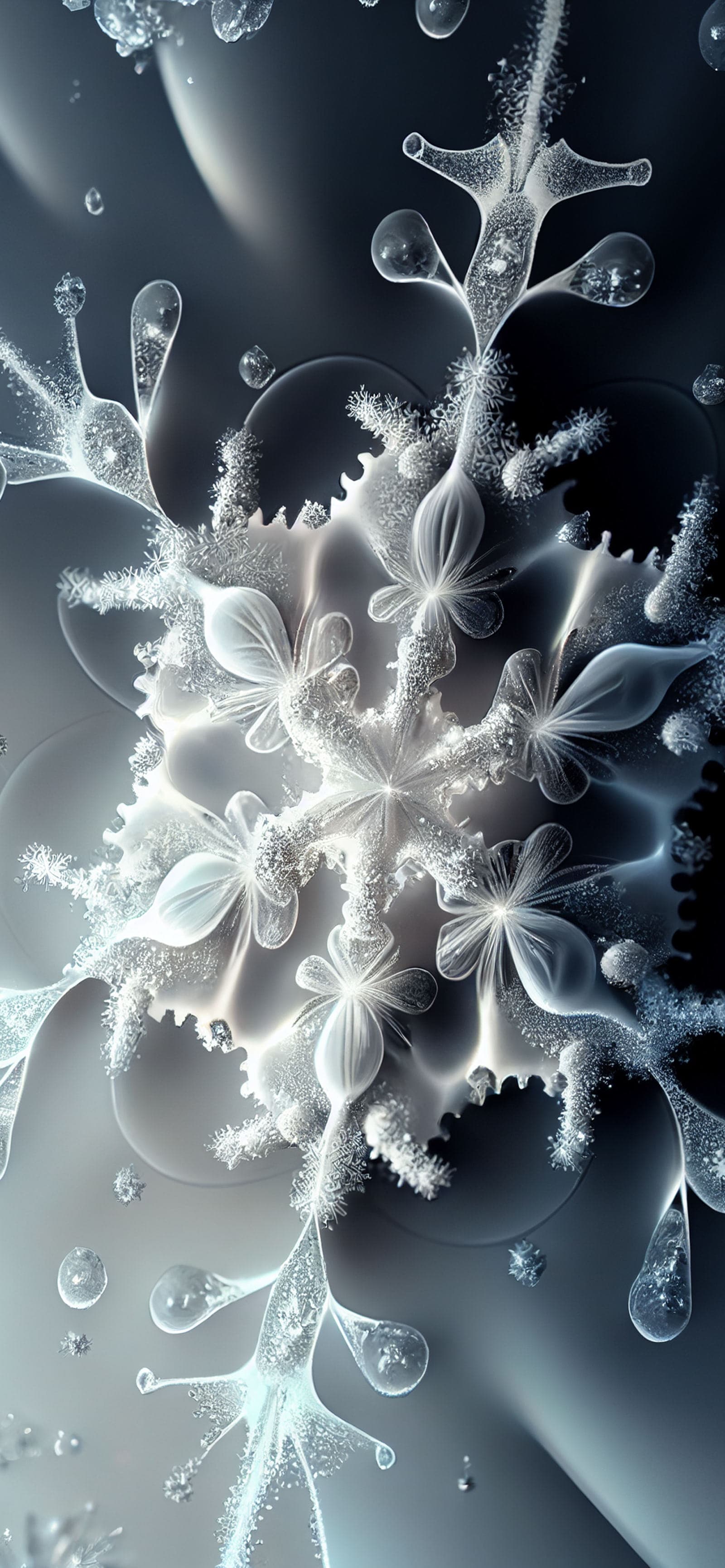 Icy Snowflake Design - Pro phone wallpaper