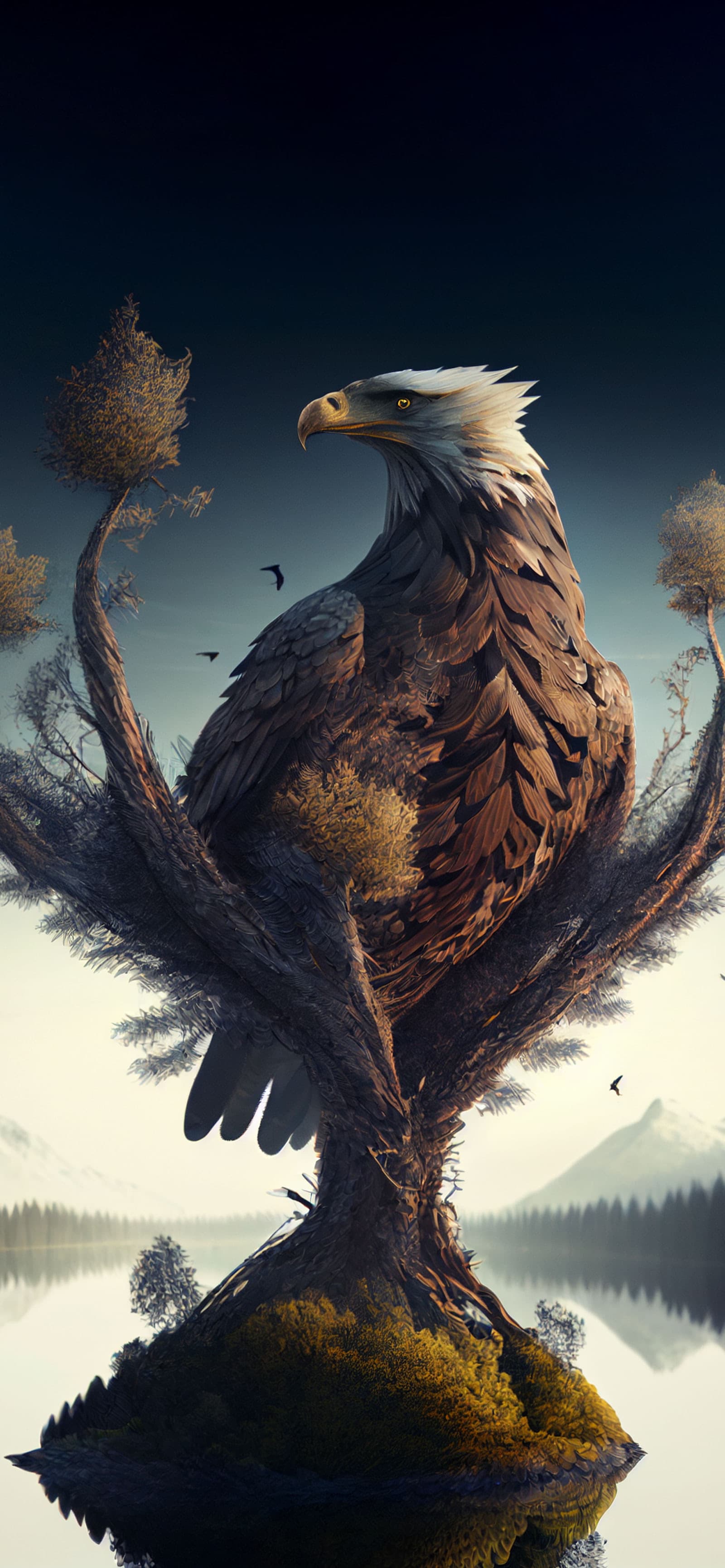 Eagle Tree Perch - Pro phone wallpaper