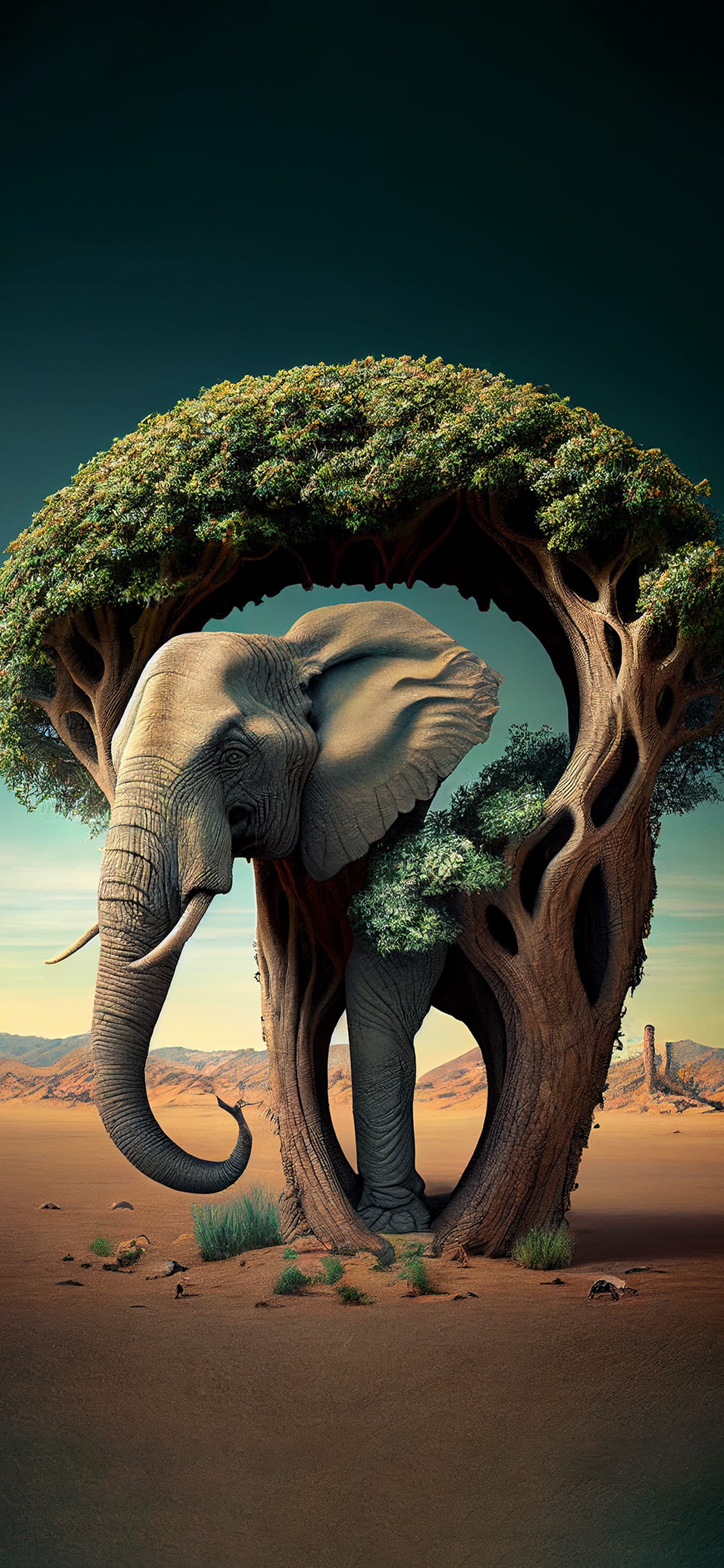 Arboreal Elephant - Pro phone wallpaper