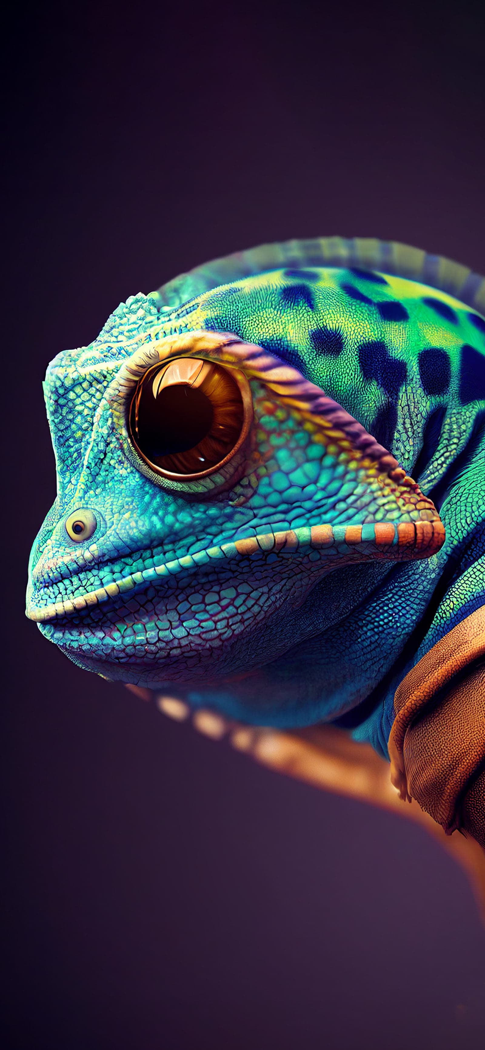Chameleon Portrait - Pro phone wallpaper