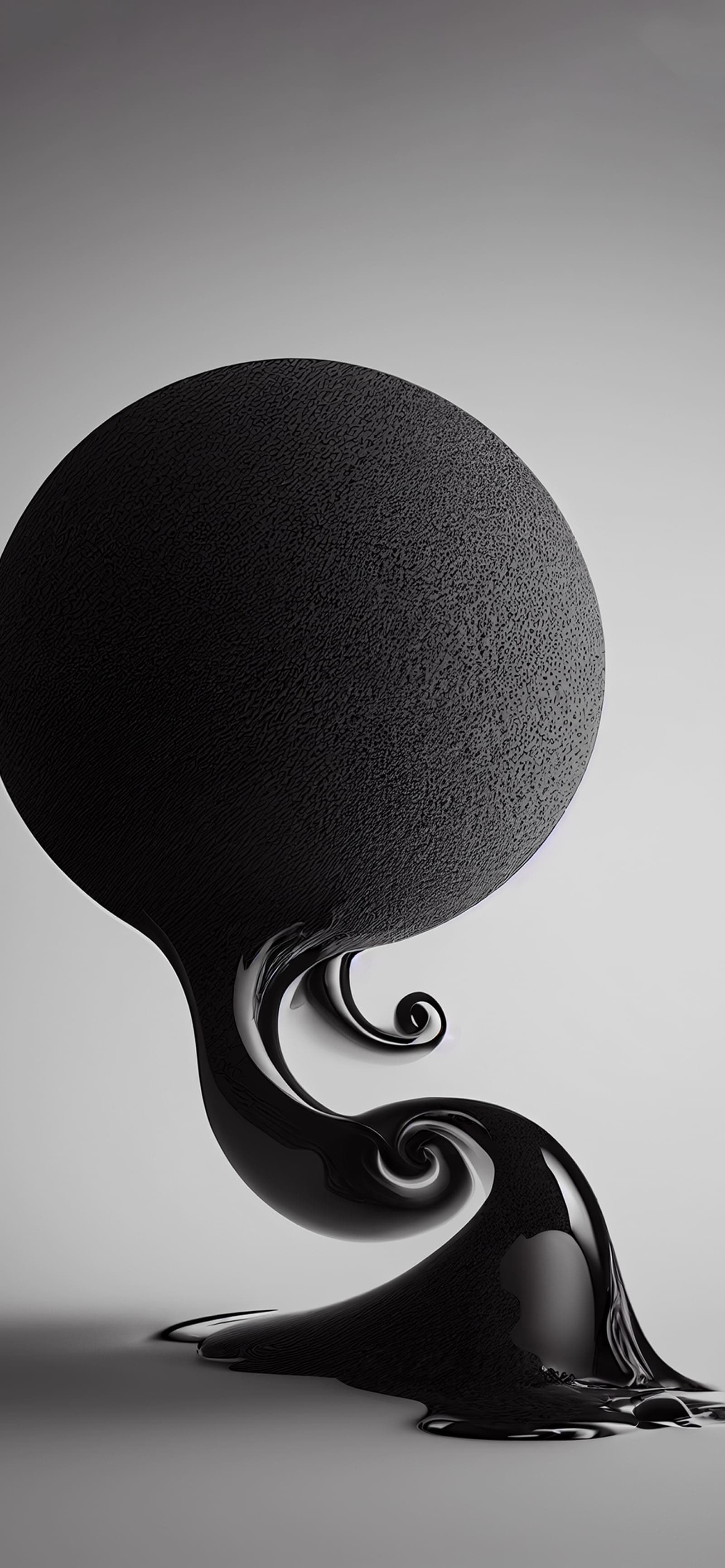 Abstract Black Sphere - Pro phone wallpaper