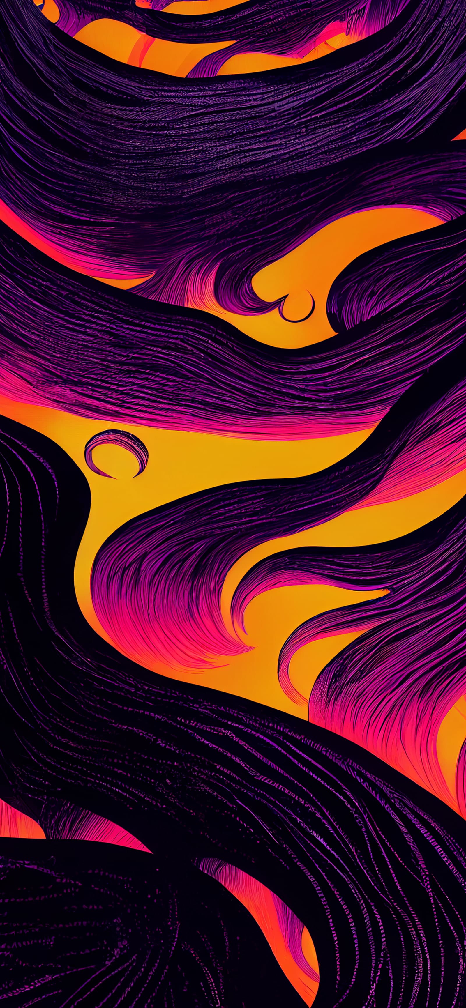 Abstract Flowing Waves - Pro phone wallpaper