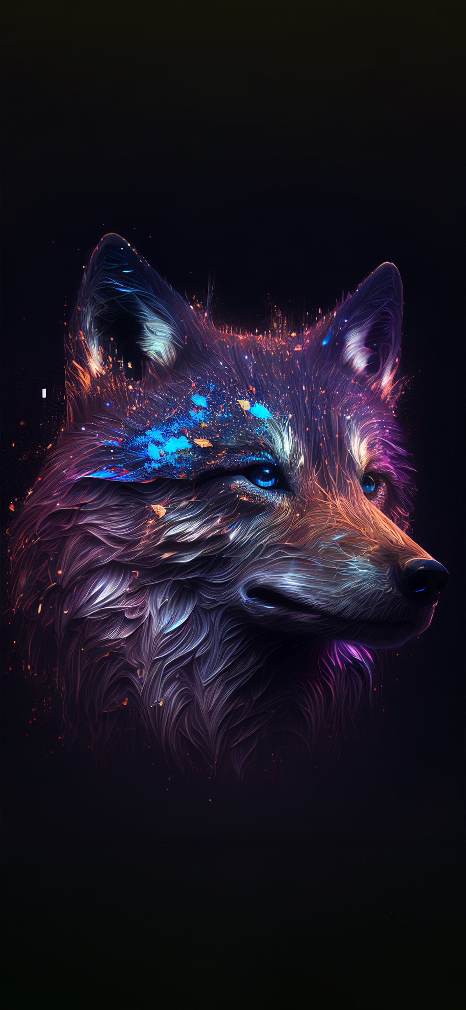 Nebula Wolf Gaze - Pro phone wallpaper
