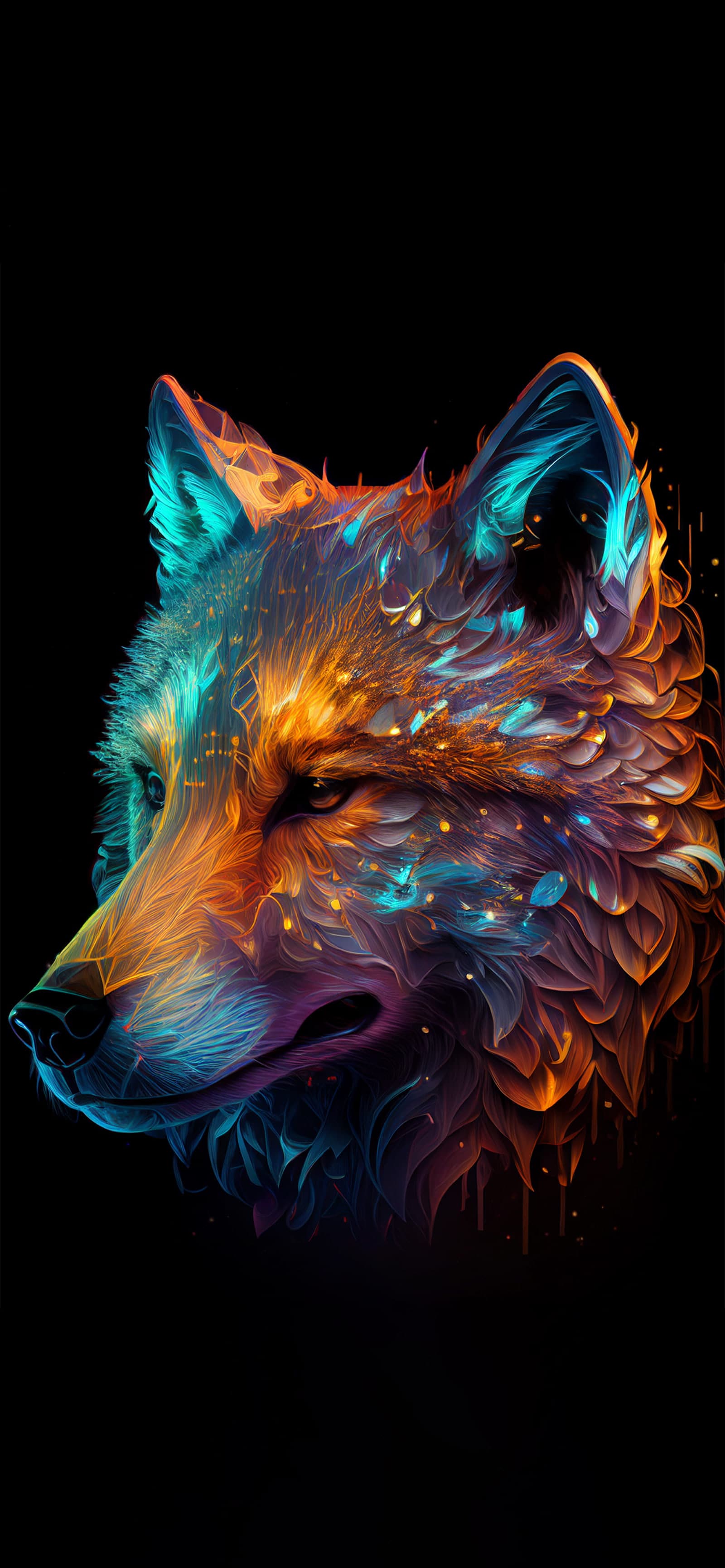 Luminous Wolf - Pro phone wallpaper