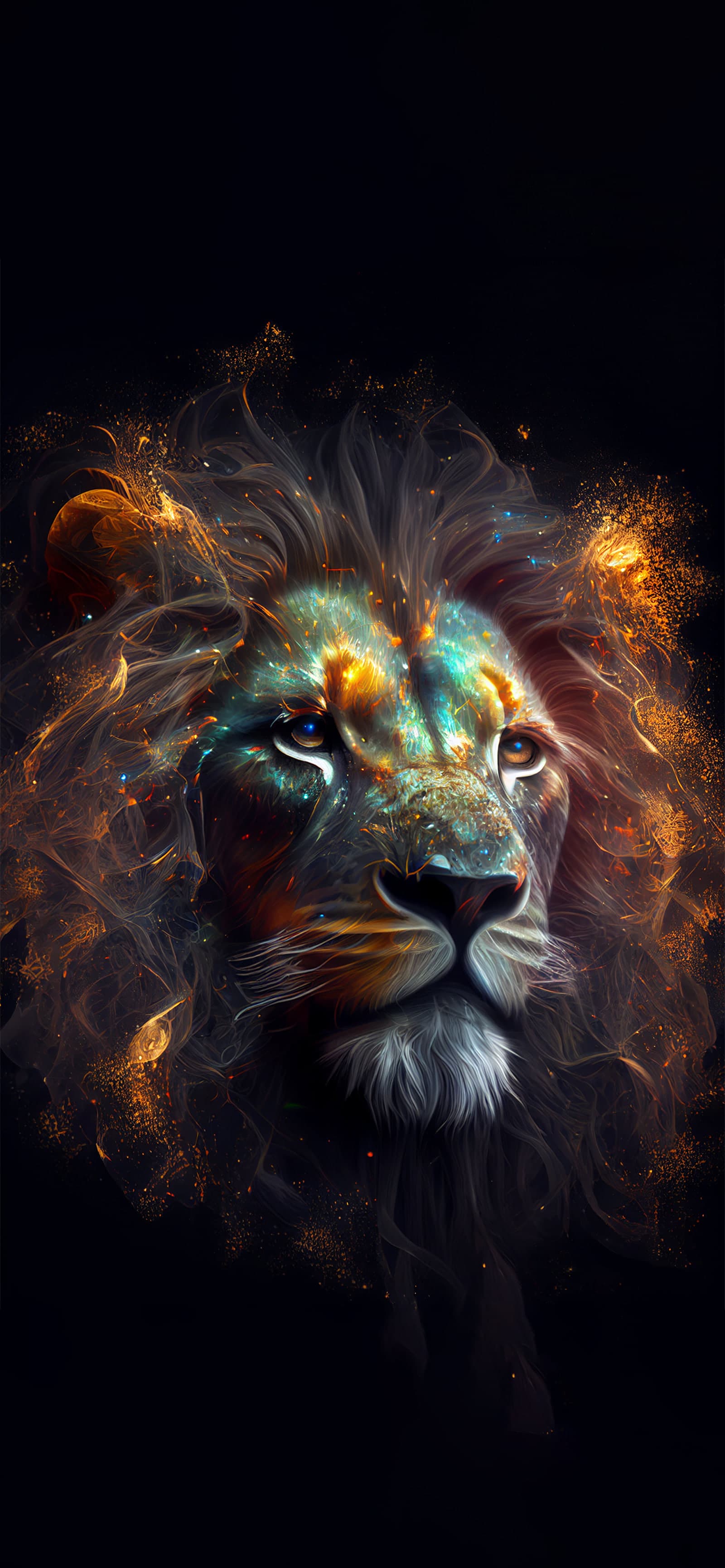 Stardust Lion Gaze - Pro phone wallpaper