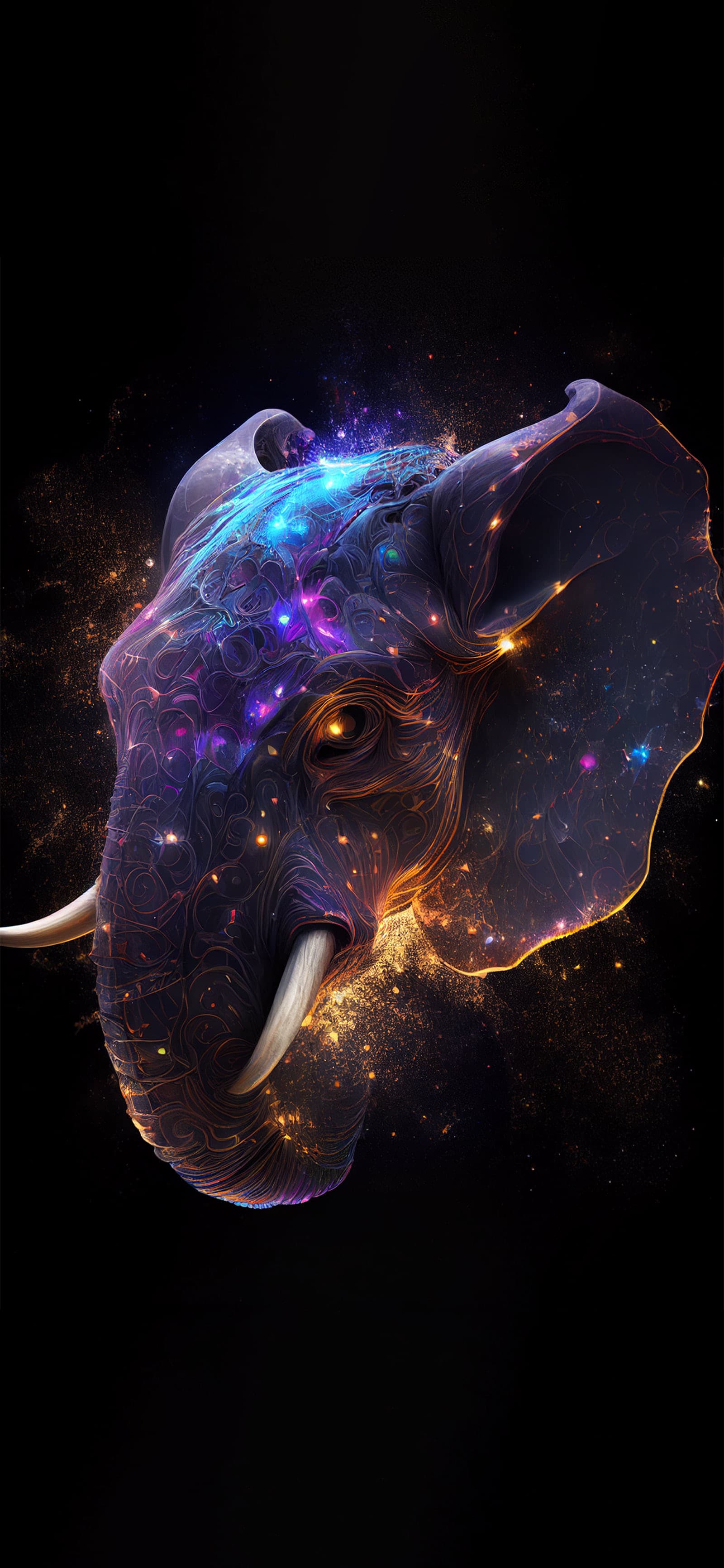 Cosmic Elephant Art - Pro phone wallpaper