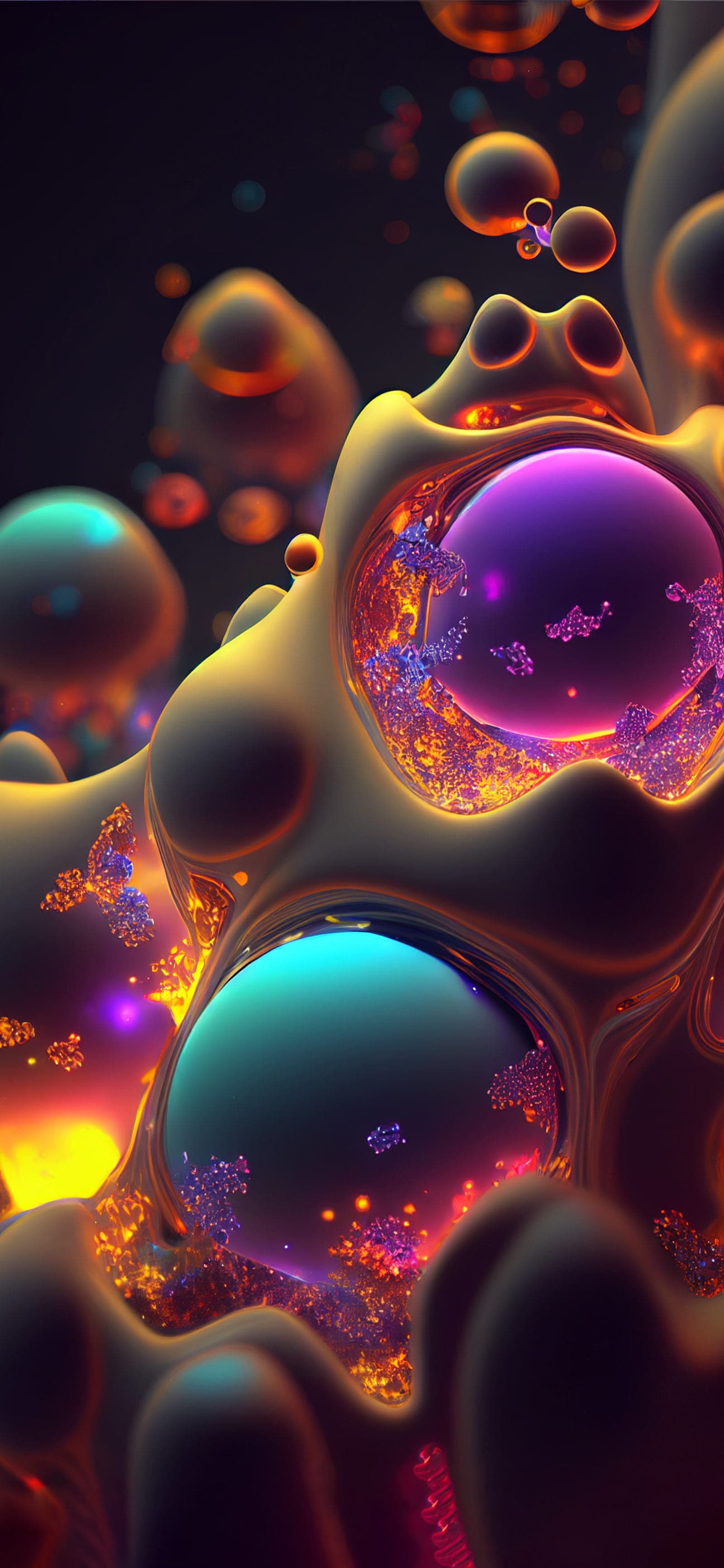 Cellular Abstract Glow - Pro phone wallpaper