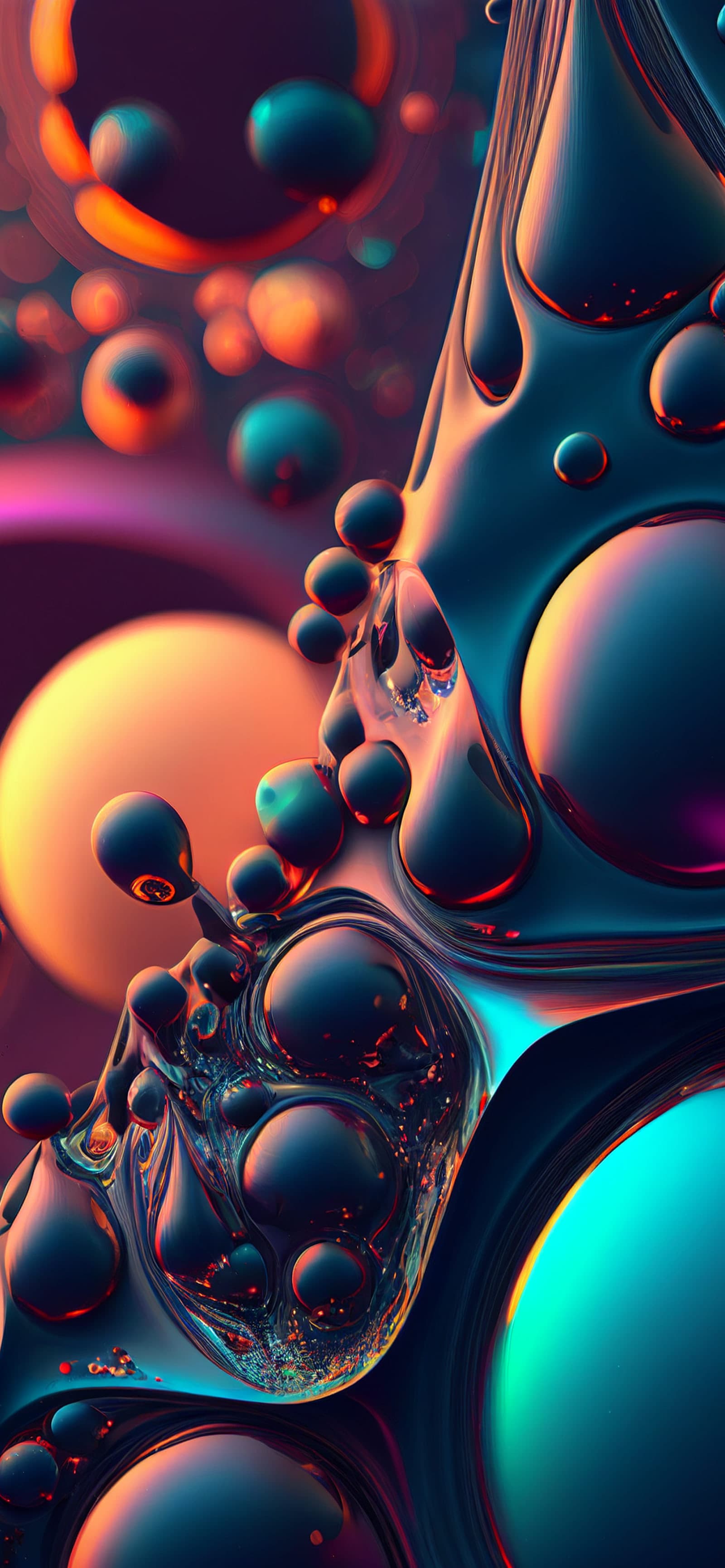 Chromatic Bubbles - Pro phone wallpaper