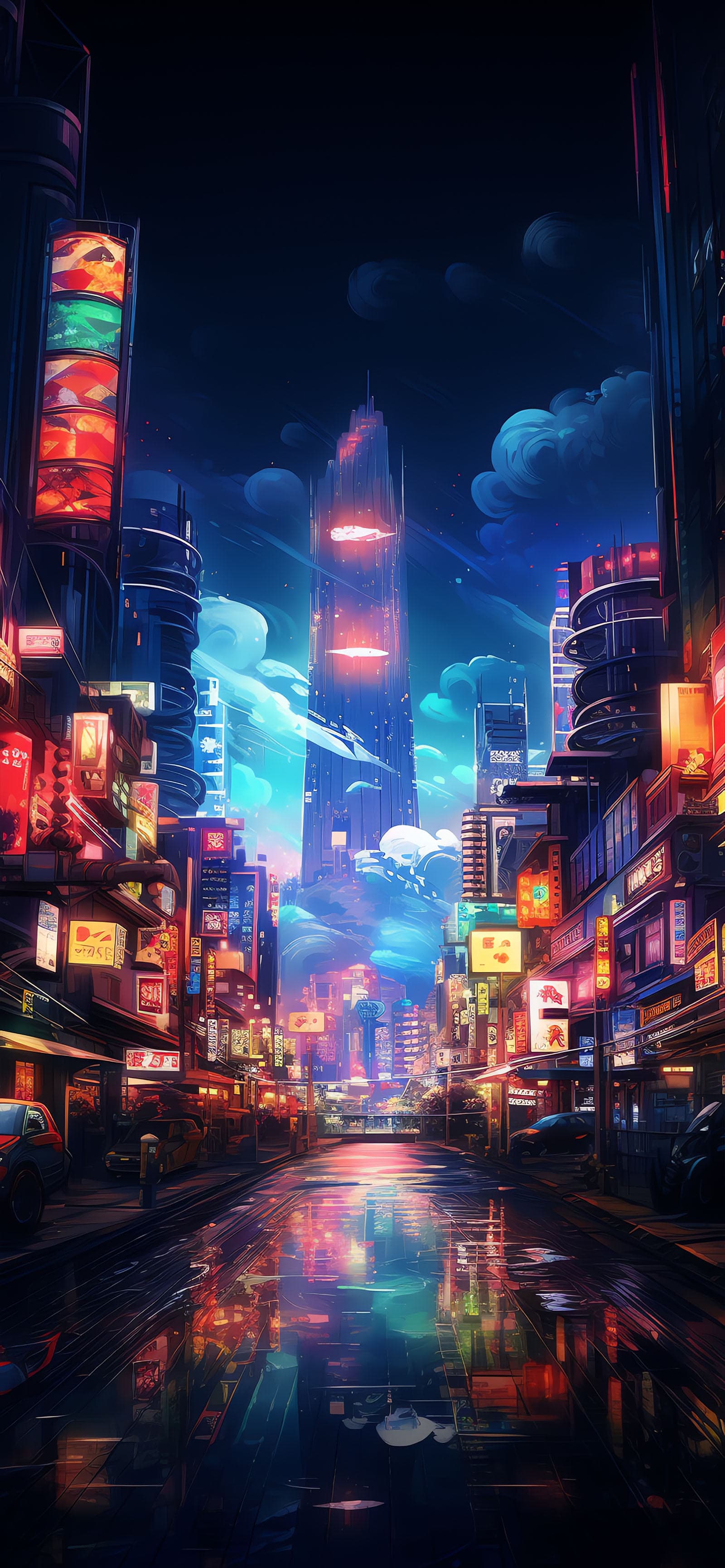 Neon Metropolis - Pro phone wallpaper