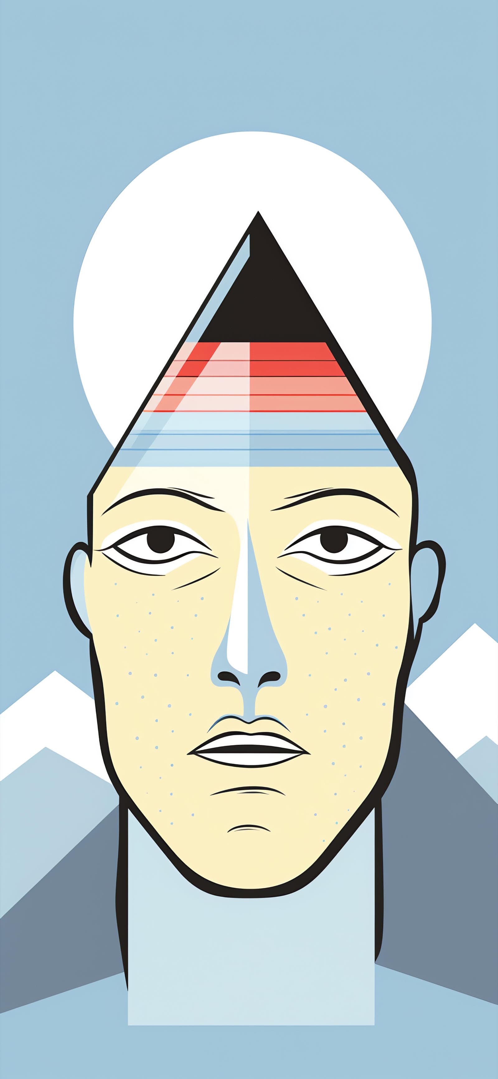 Geometric Portrait - Pro phone wallpaper