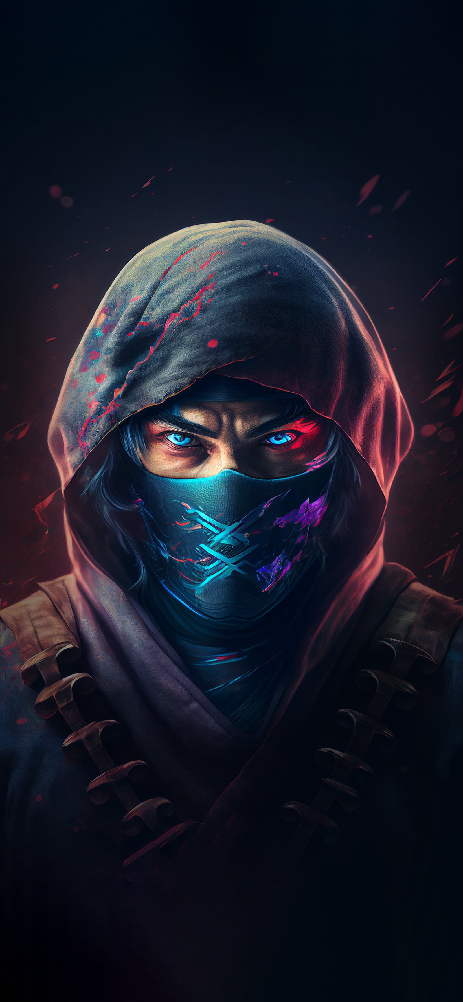 Cyberpunk Ninja Rage - Pro phone wallpaper