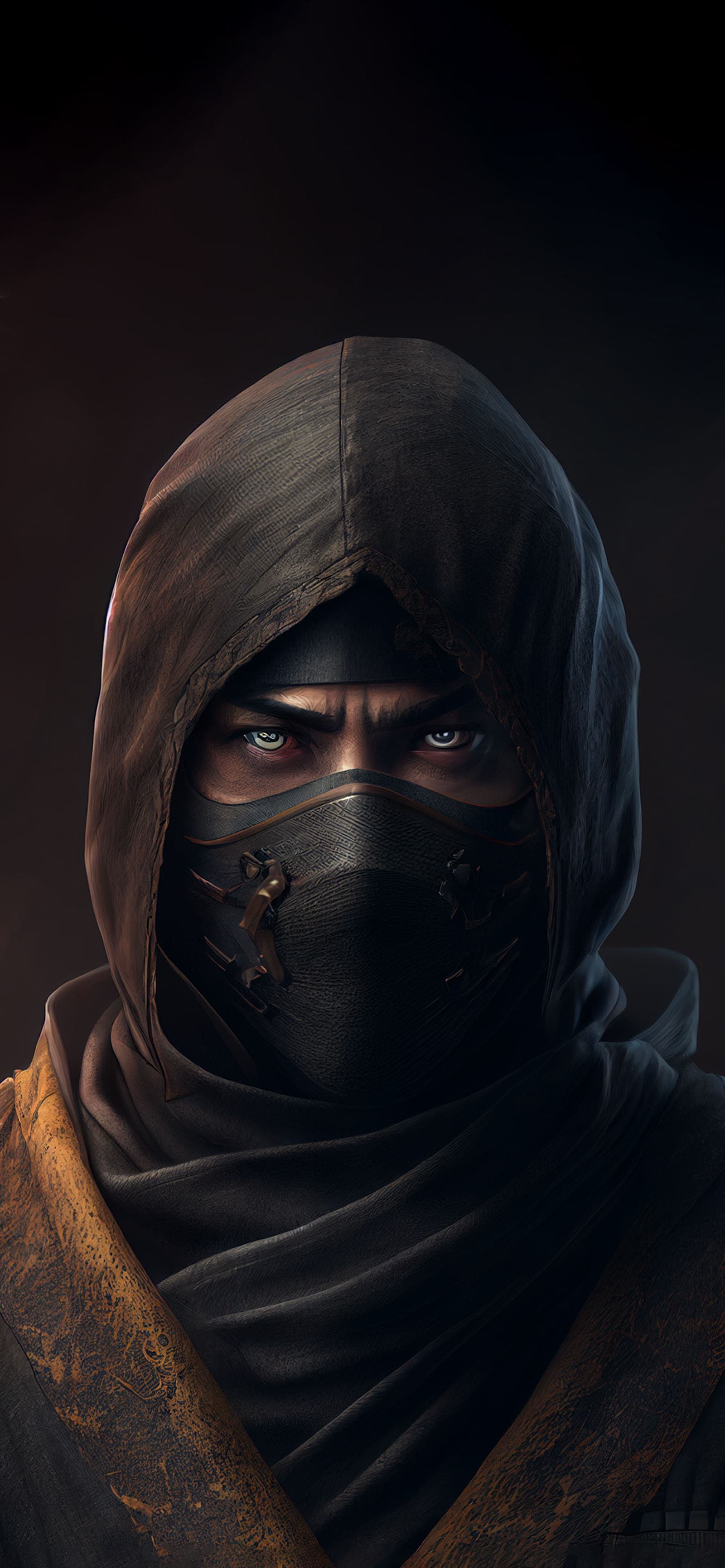 Mysterious Ninja Gaze - Pro phone wallpaper