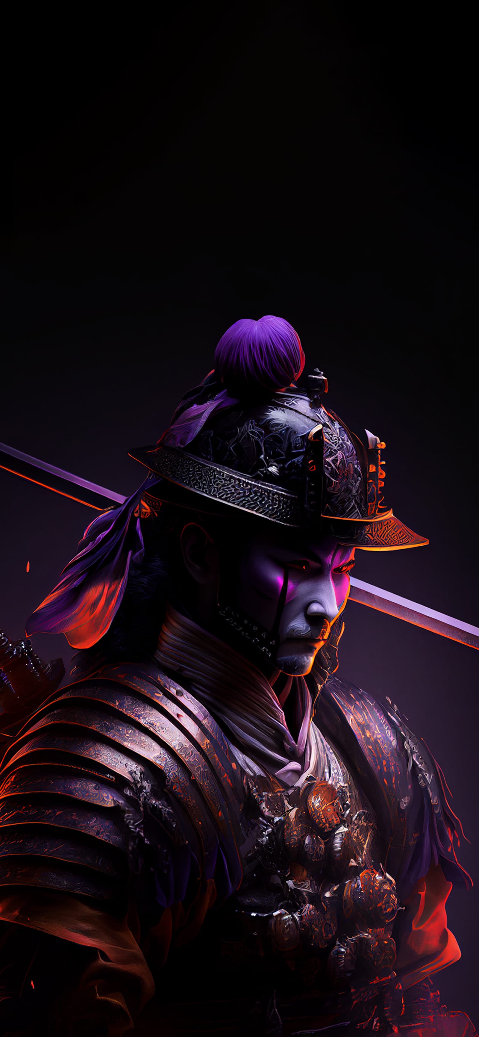 Ronin Cyberpunk Gaze - Pro phone wallpaper