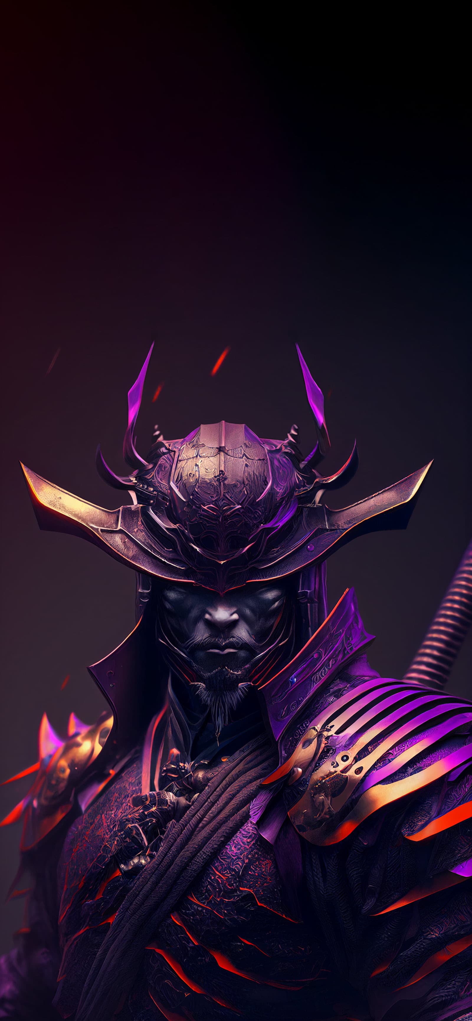 Cyberpunk Samurai Warrior - Pro phone wallpaper