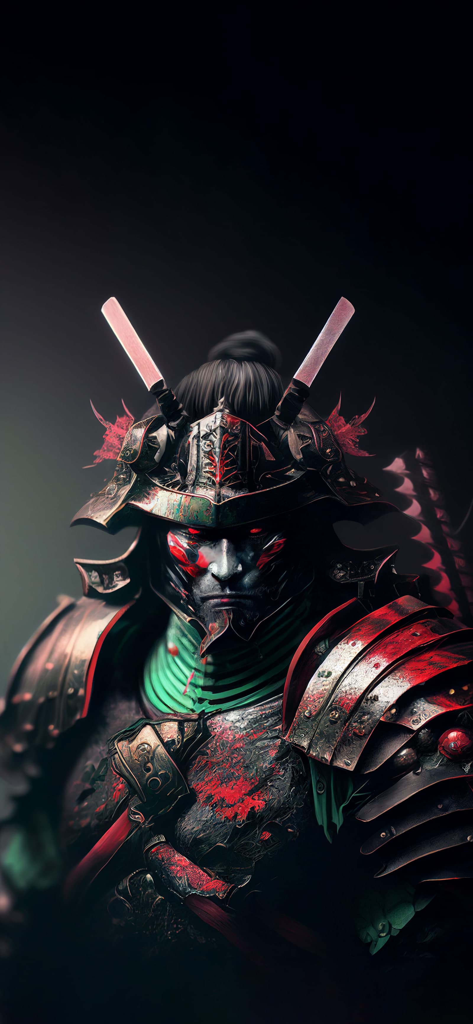 Bloody Samurai Stare - Pro phone wallpaper