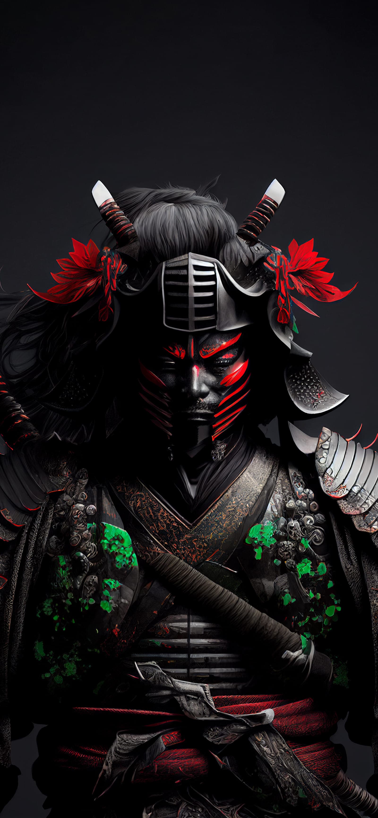 Demonic Samurai Mask - Pro phone wallpaper