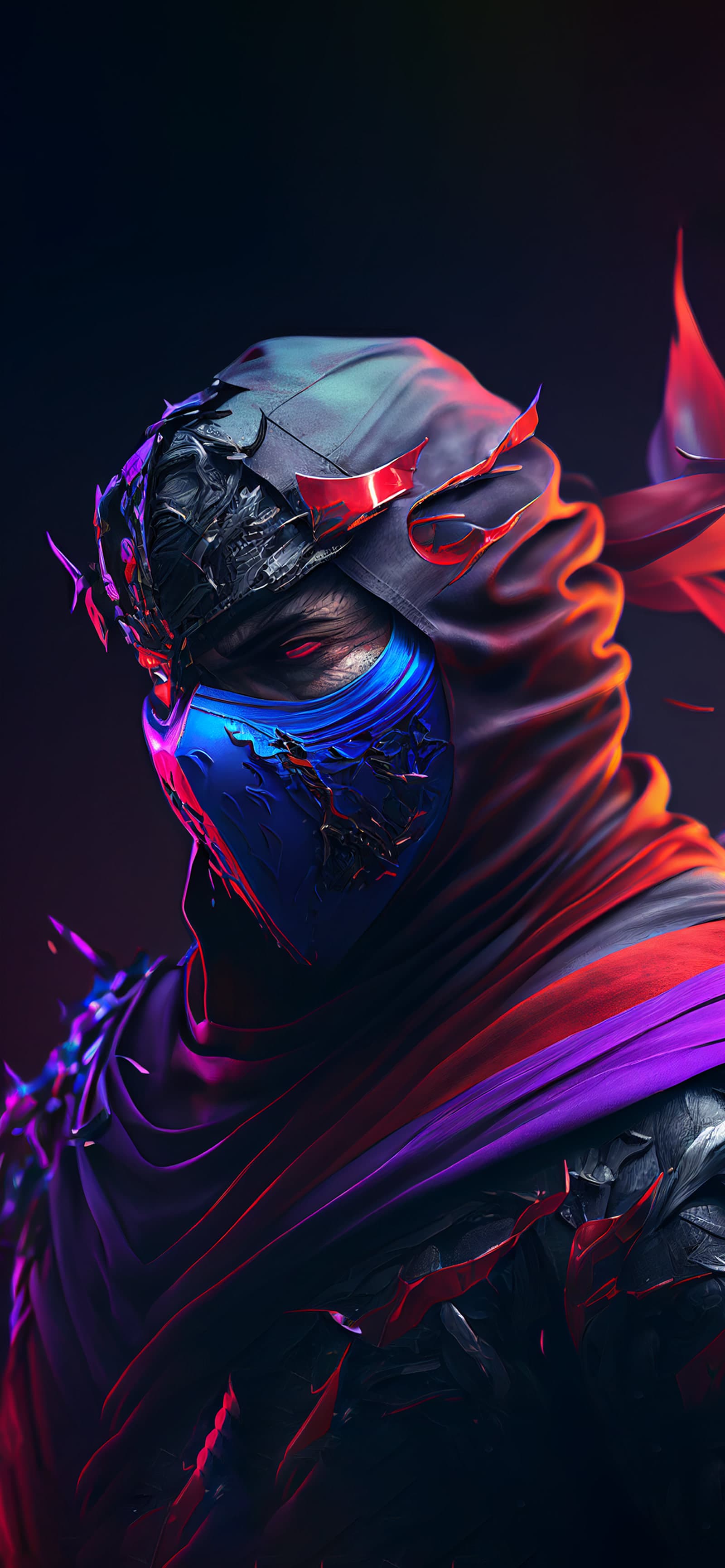 Cyberpunk Ninja Rage - Pro phone wallpaper