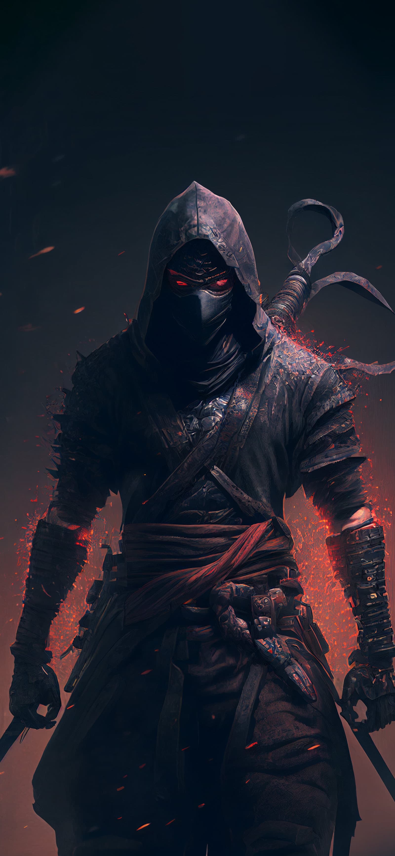 Crimson Eyed Assassin - Pro phone wallpaper