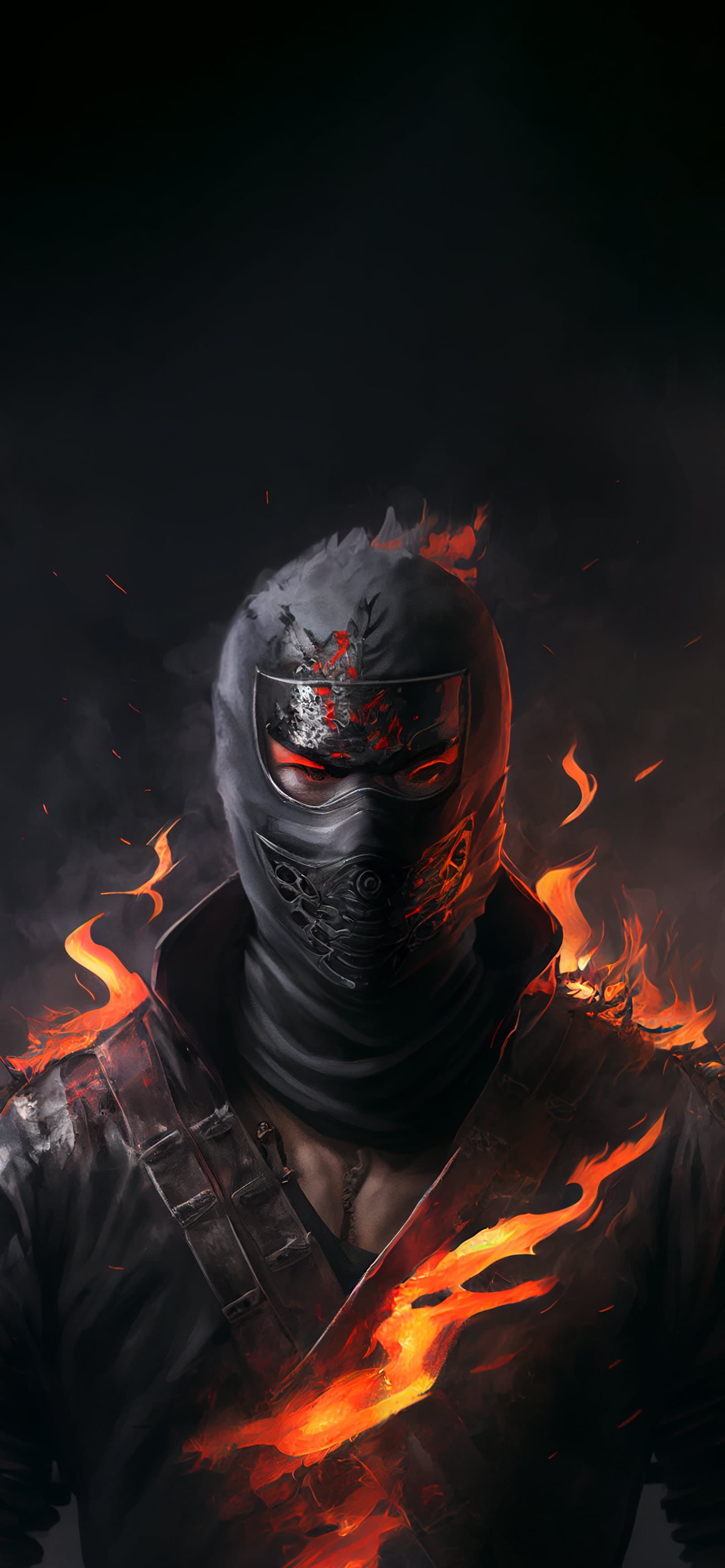 Burning Ninja Gaze - Pro phone wallpaper