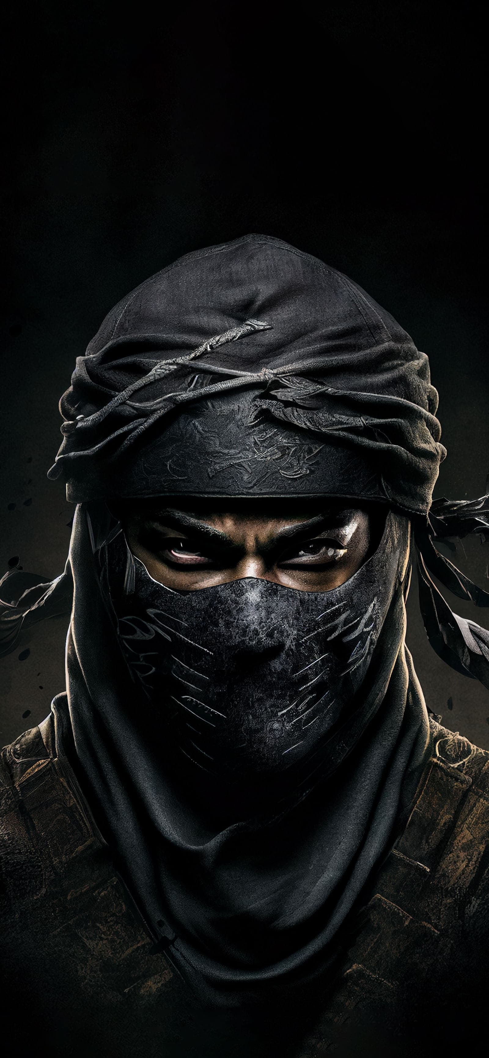 Masked Ninja Stare - Pro phone wallpaper