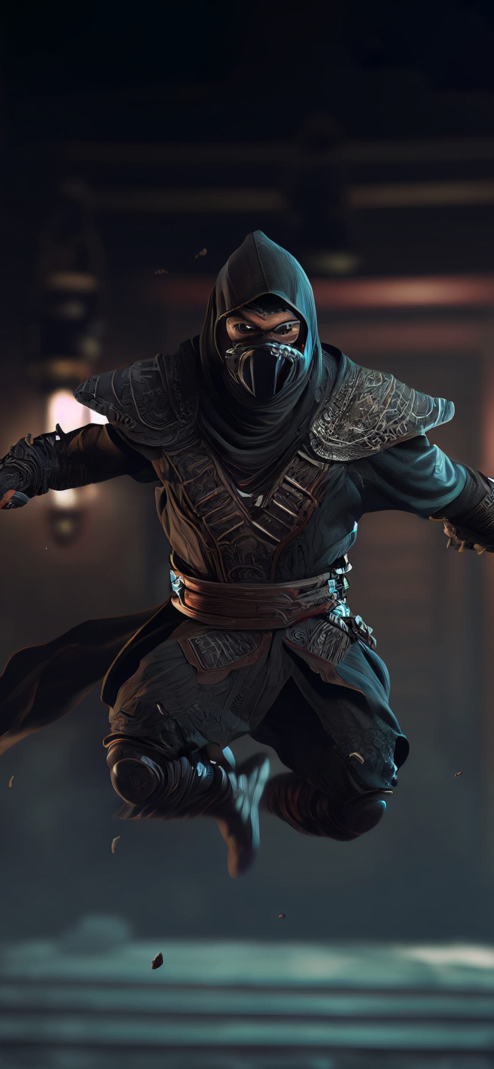 Leaping Shadow Assassin - Pro phone wallpaper