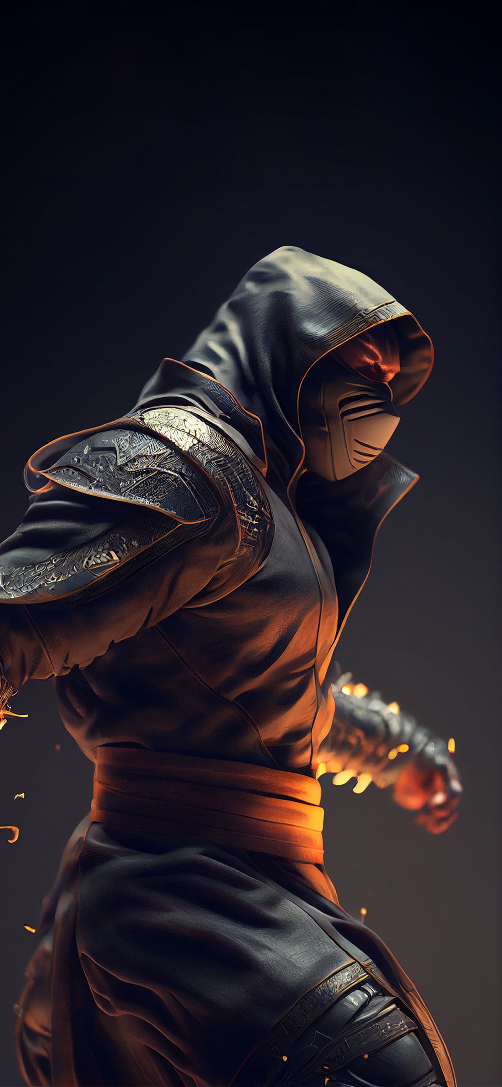 Scorpion's Fiery Stance - Pro phone wallpaper