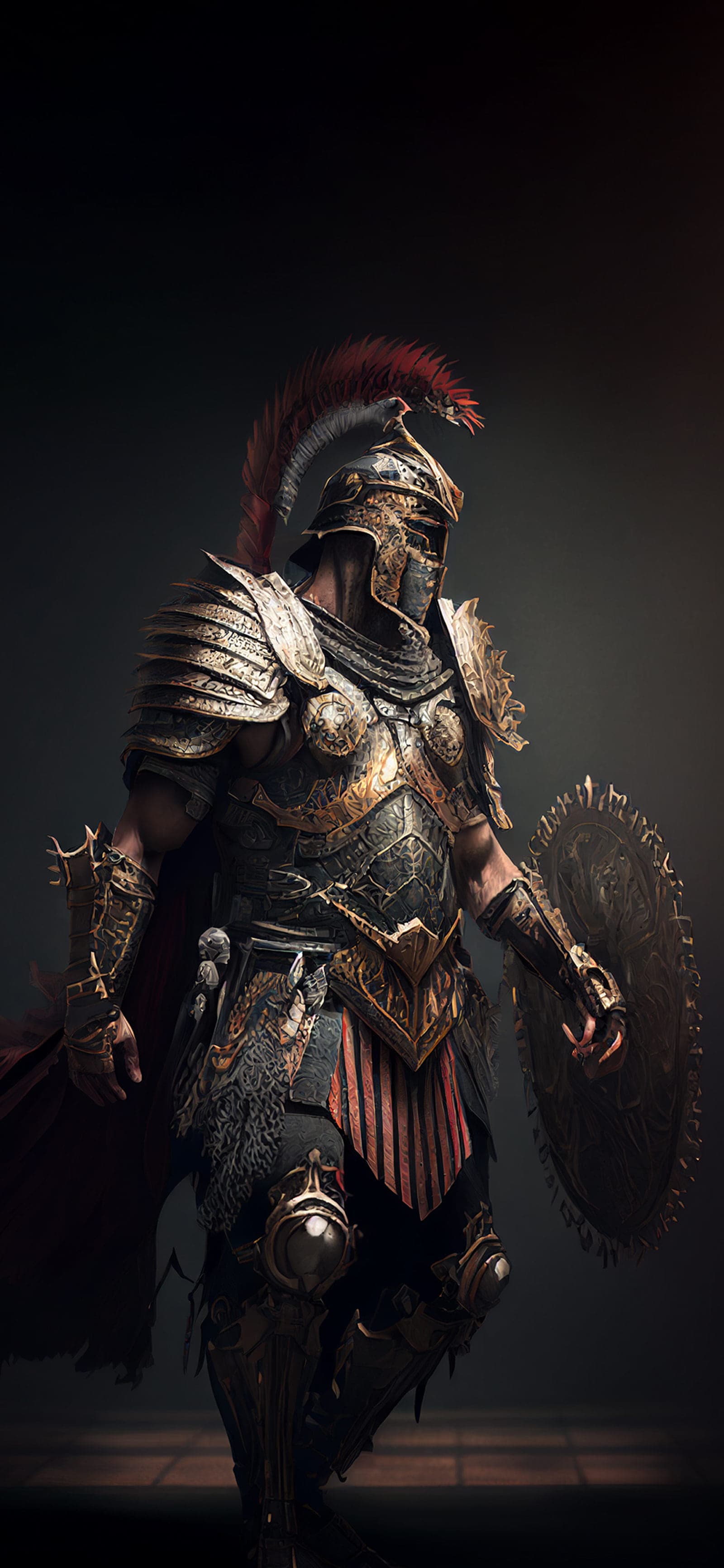 Ancient Bronze Warrior - Pro phone wallpaper