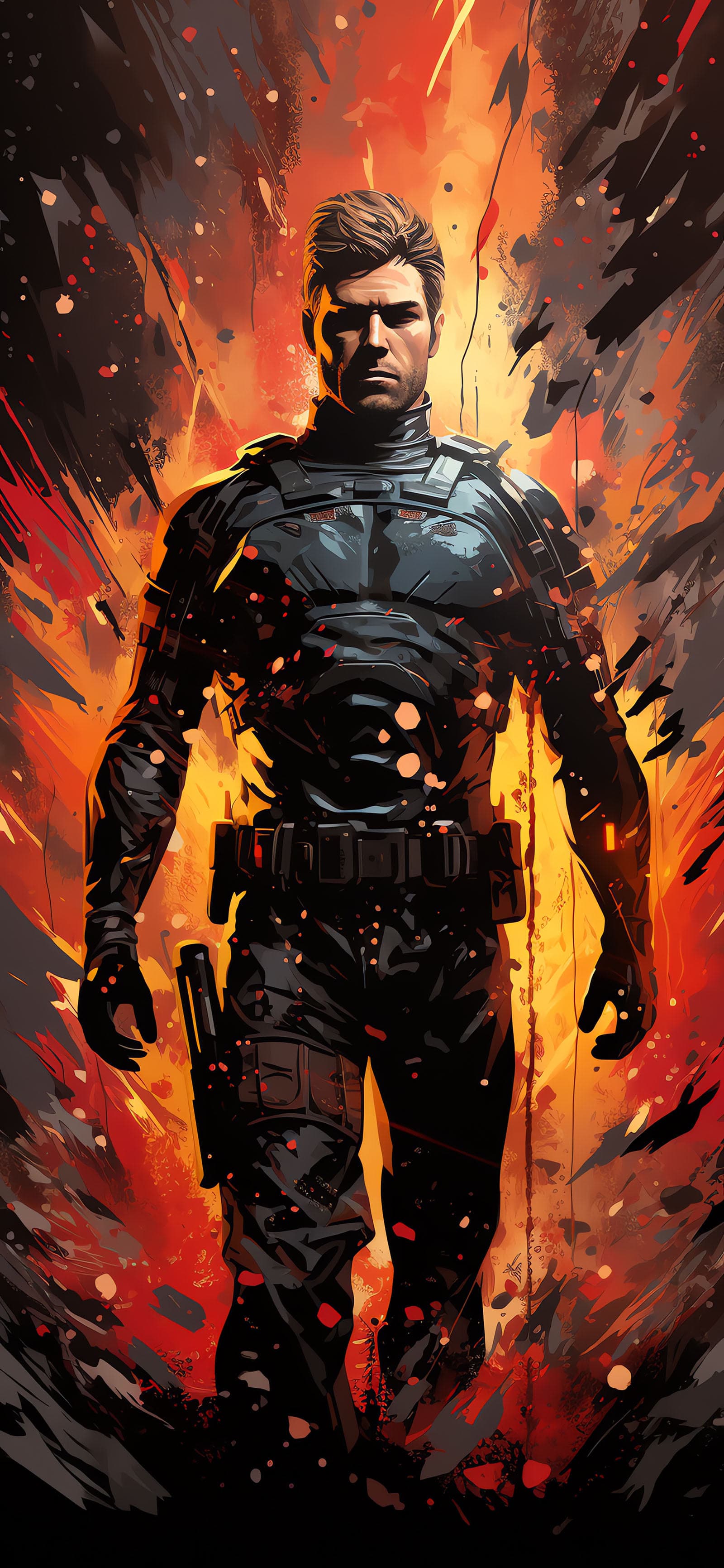 Crimson Enforcer - Pro phone wallpaper