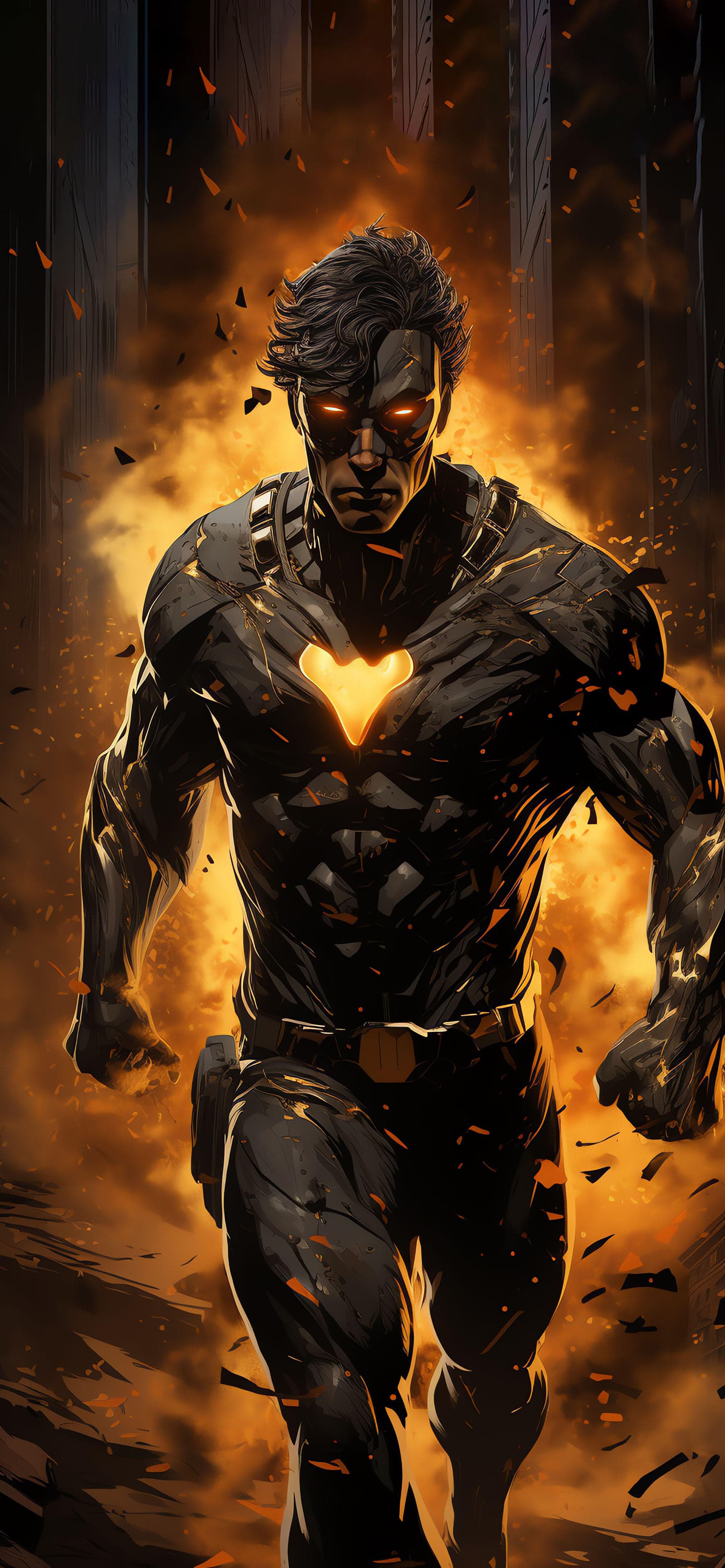 Fiery Protector - Pro phone wallpaper