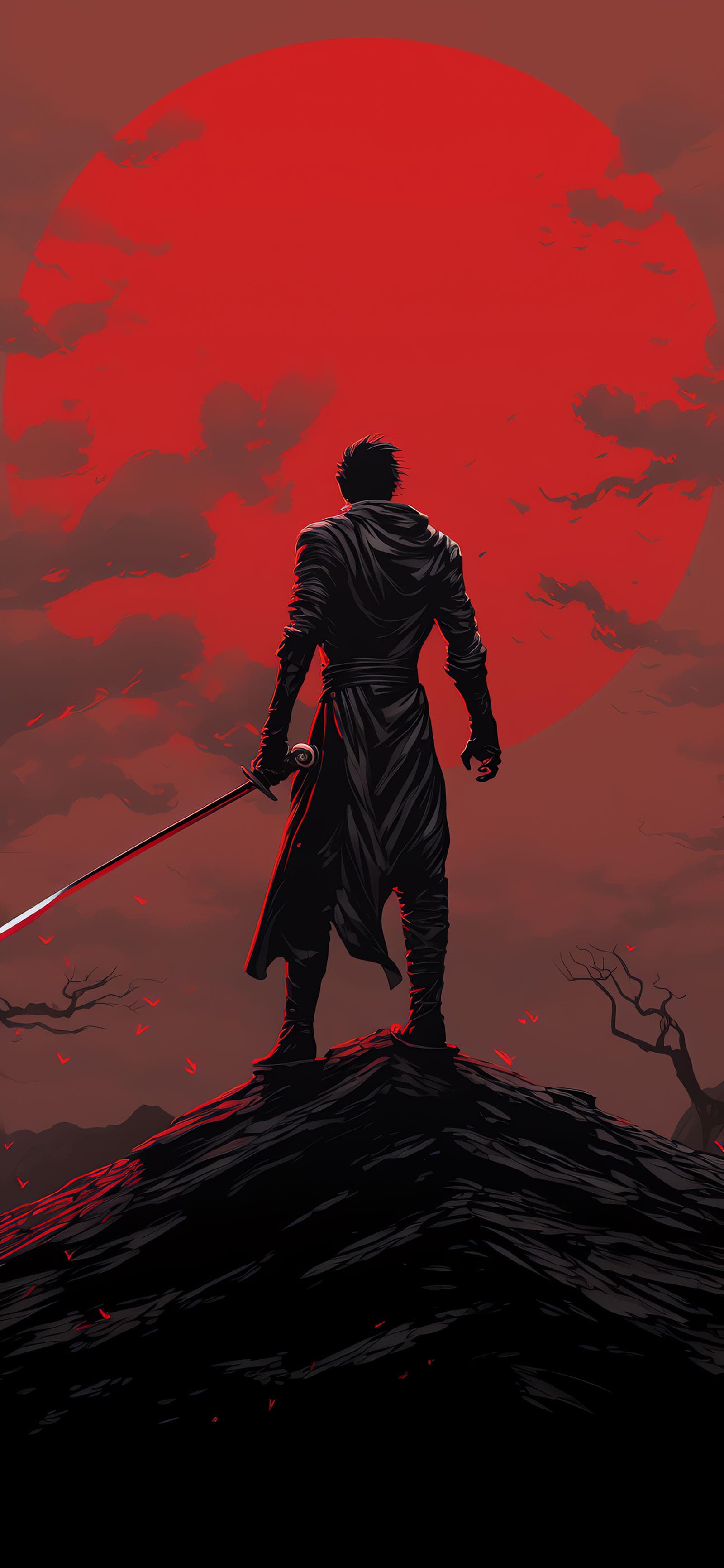 Blood Moon Warrior - Pro phone wallpaper