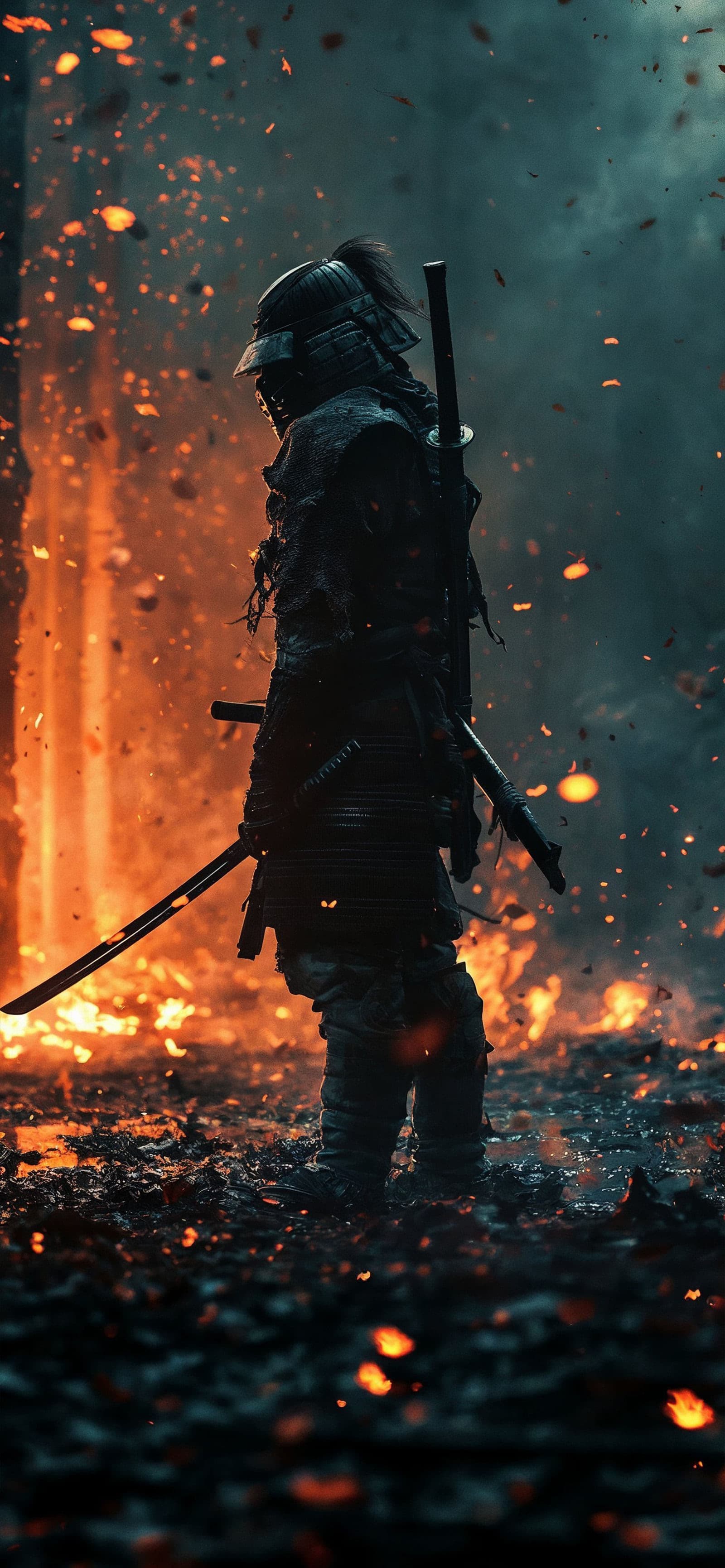 Burning Samurai Soul - Pro phone wallpaper