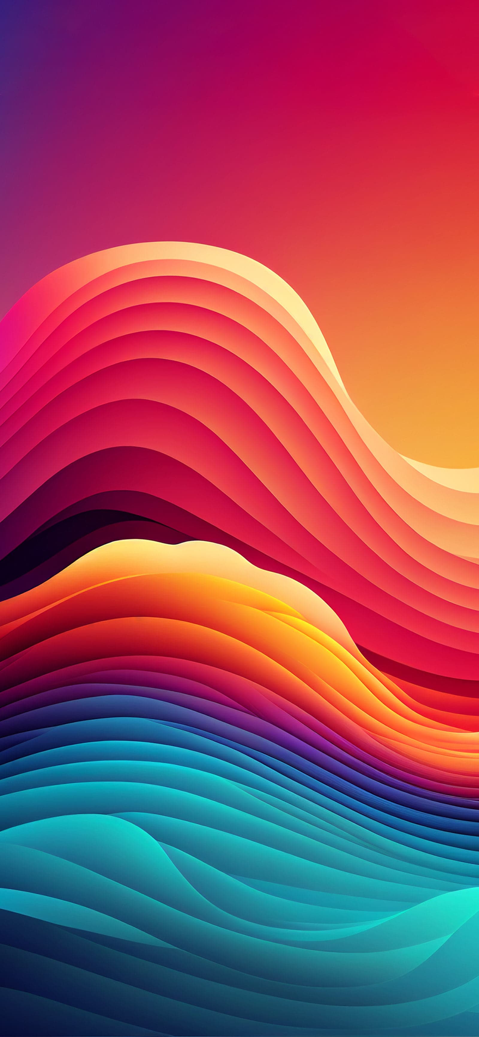 Striated Color Waves - Pro phone wallpaper