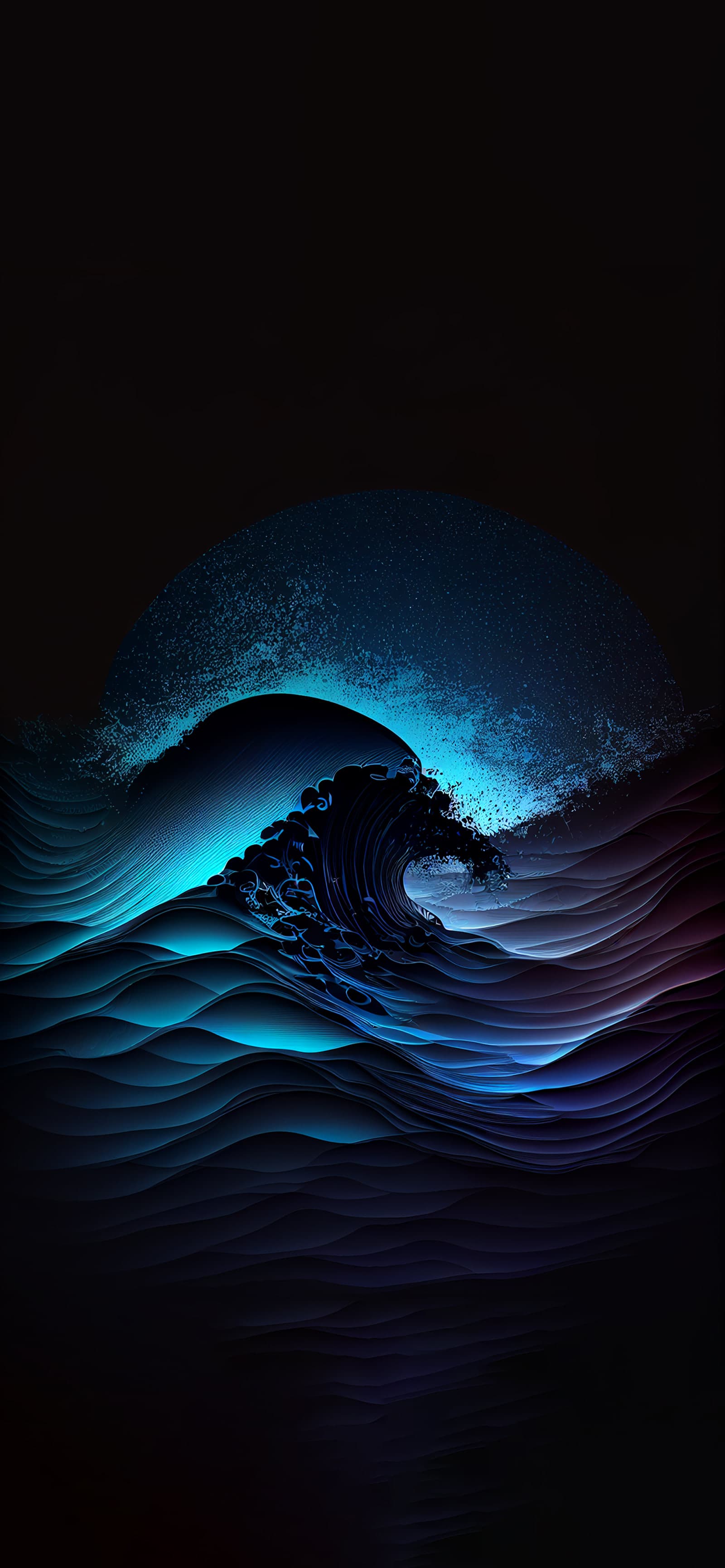 Ocean Wave Burst - Pro phone wallpaper