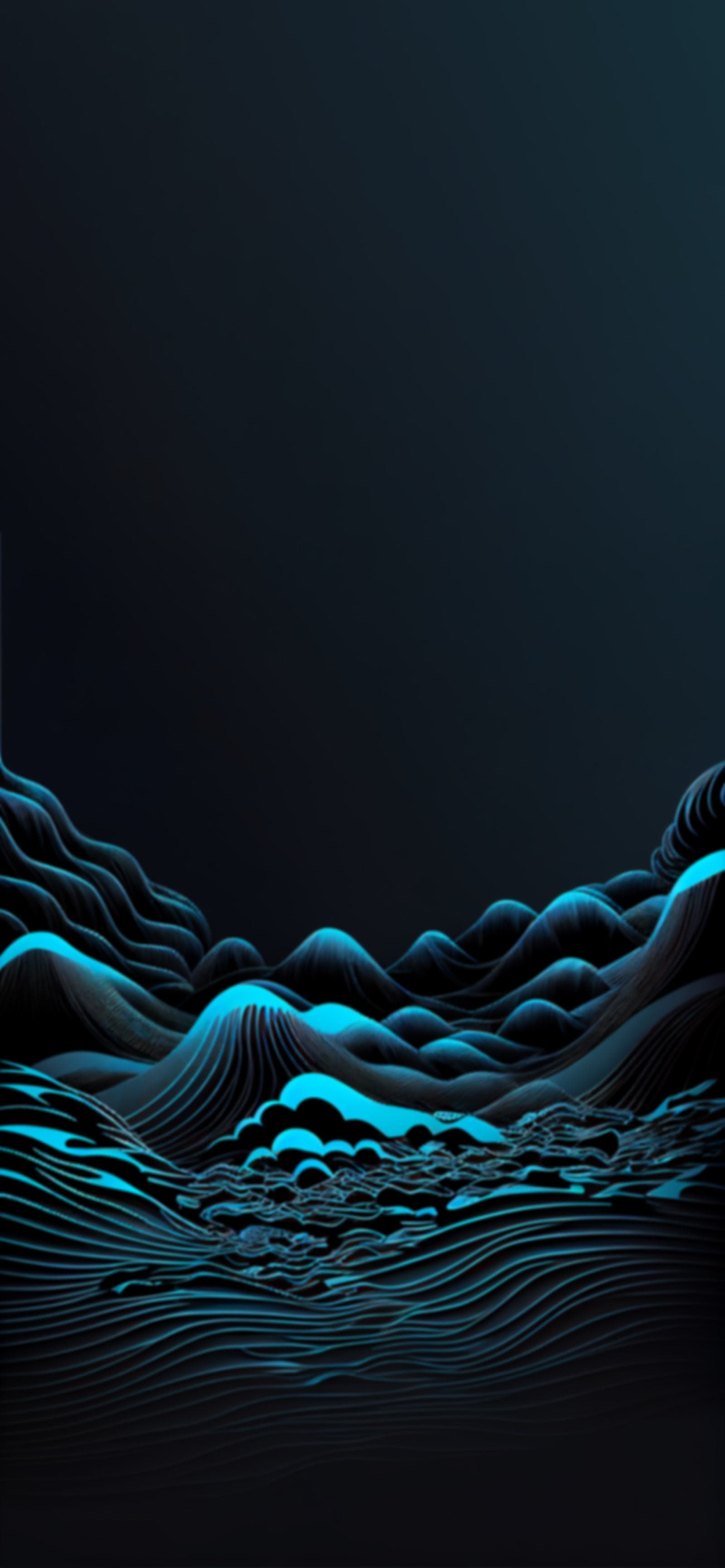 Aqua Dark Lines - Pro phone wallpaper