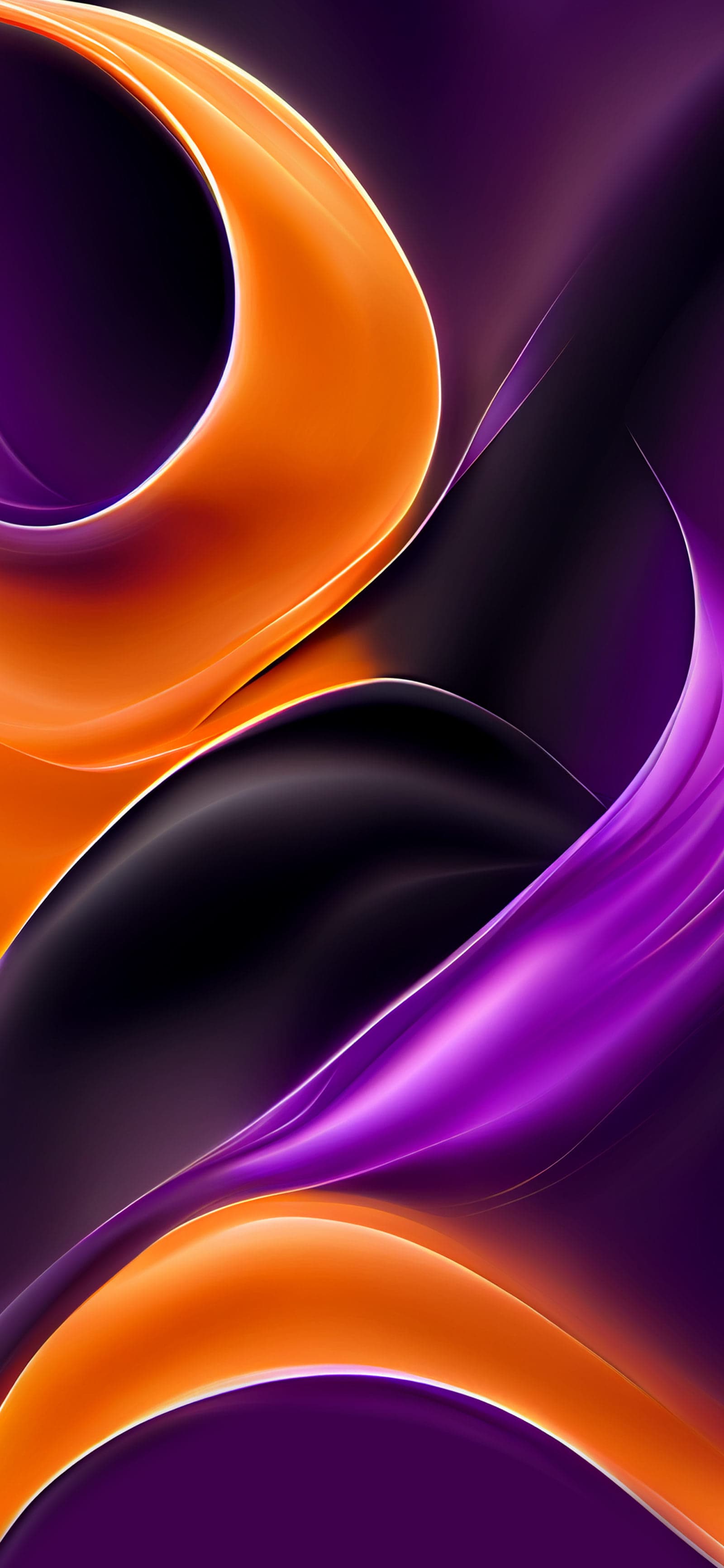 Curved Color Orbits - Pro phone wallpaper