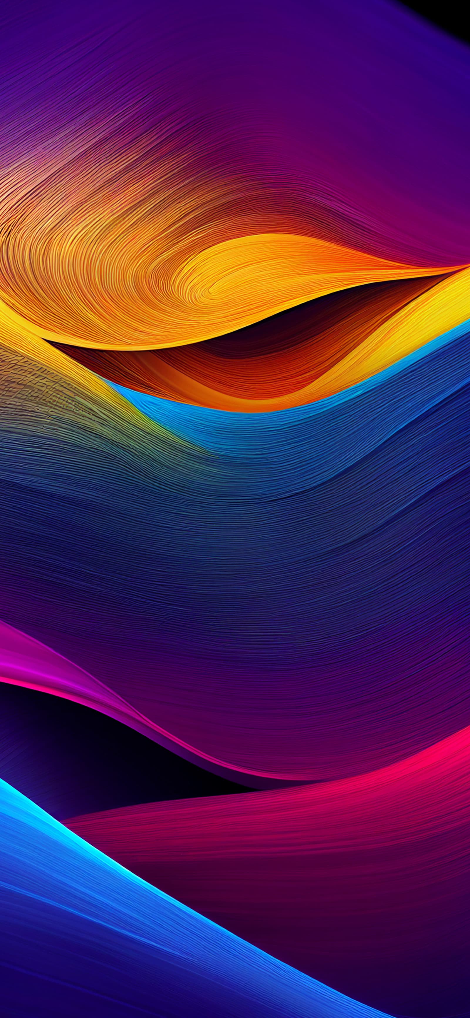 Colorful Abstract Layers - Pro phone wallpaper