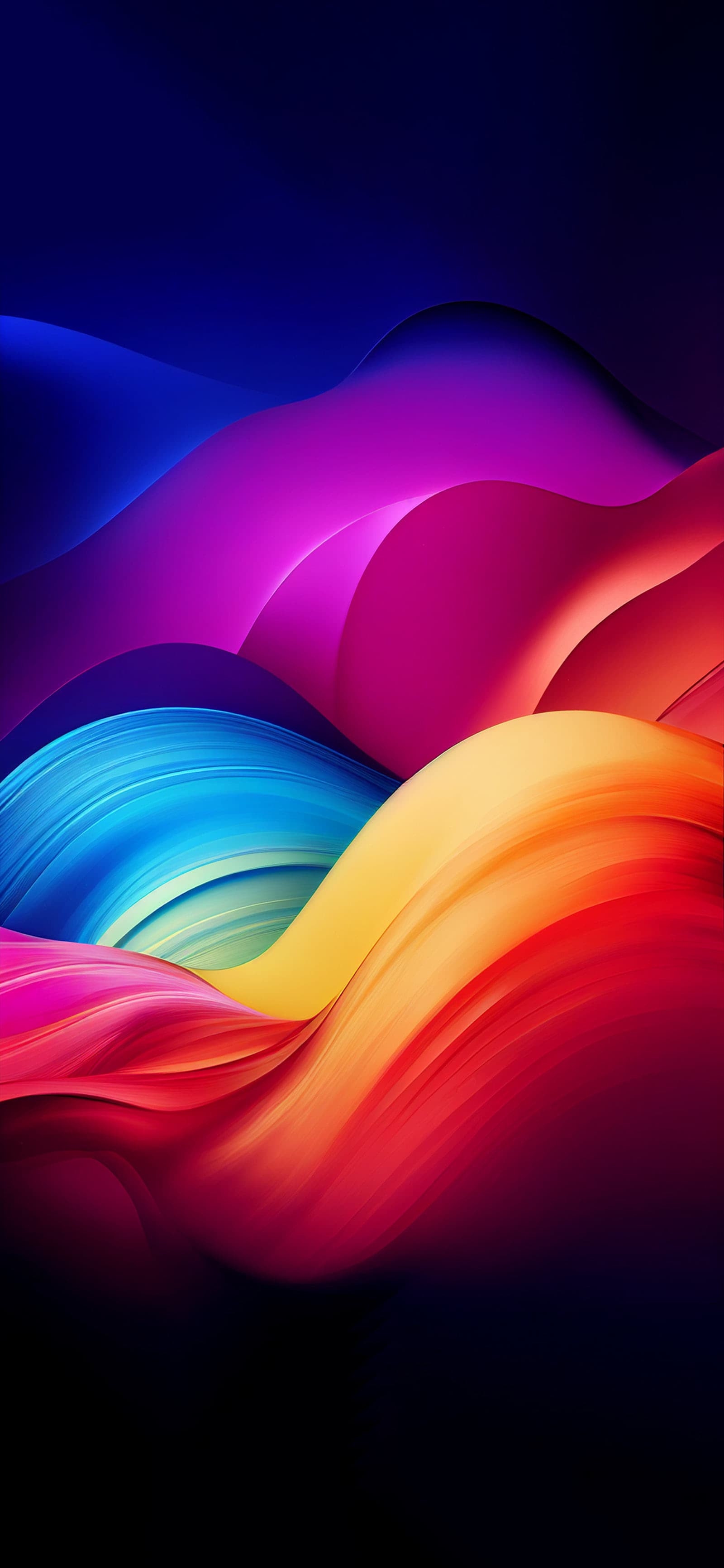 Vibrant Fluid Shapes - Pro phone wallpaper