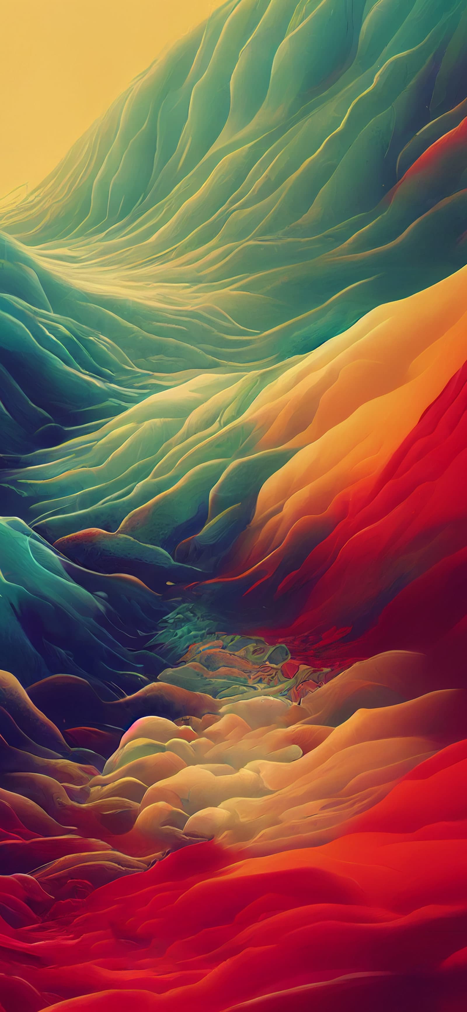 Colorful Dreamscape Valley - Pro phone wallpaper